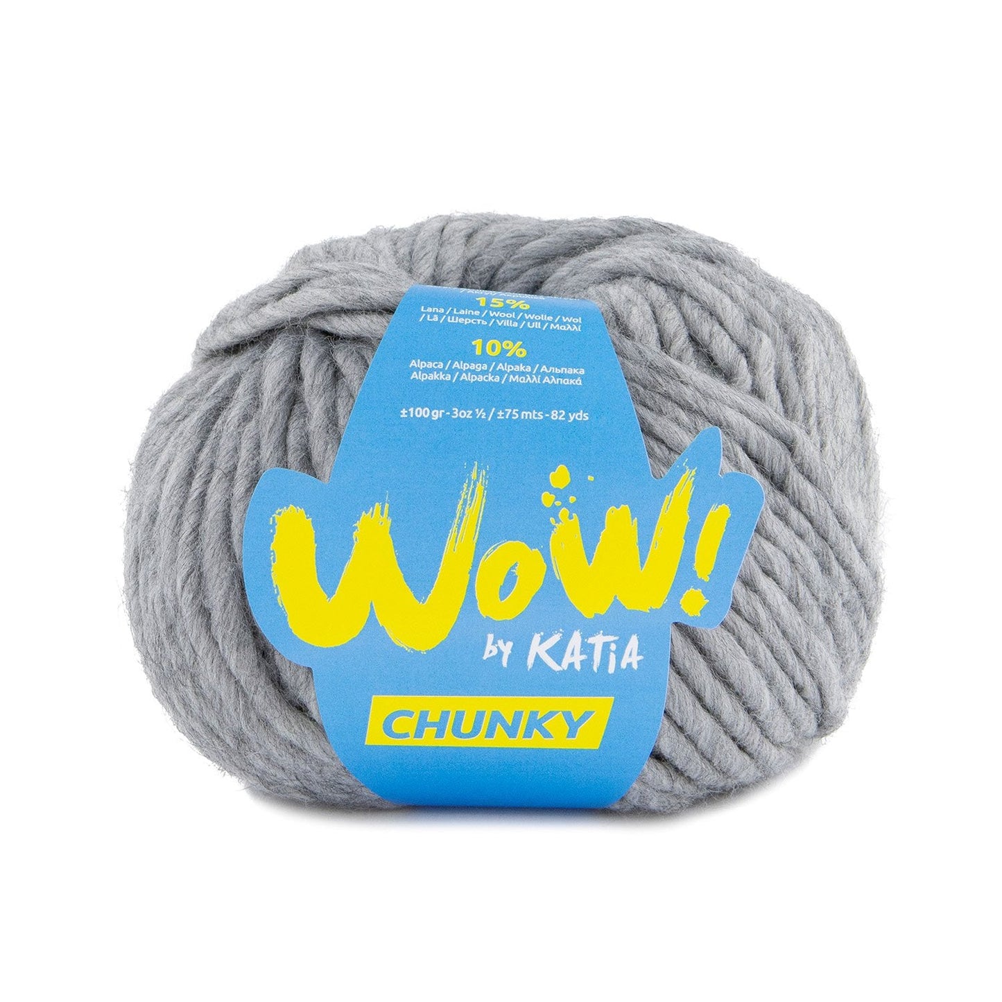 Wow Chunky Yarn 100G Col 51 Medium Grey