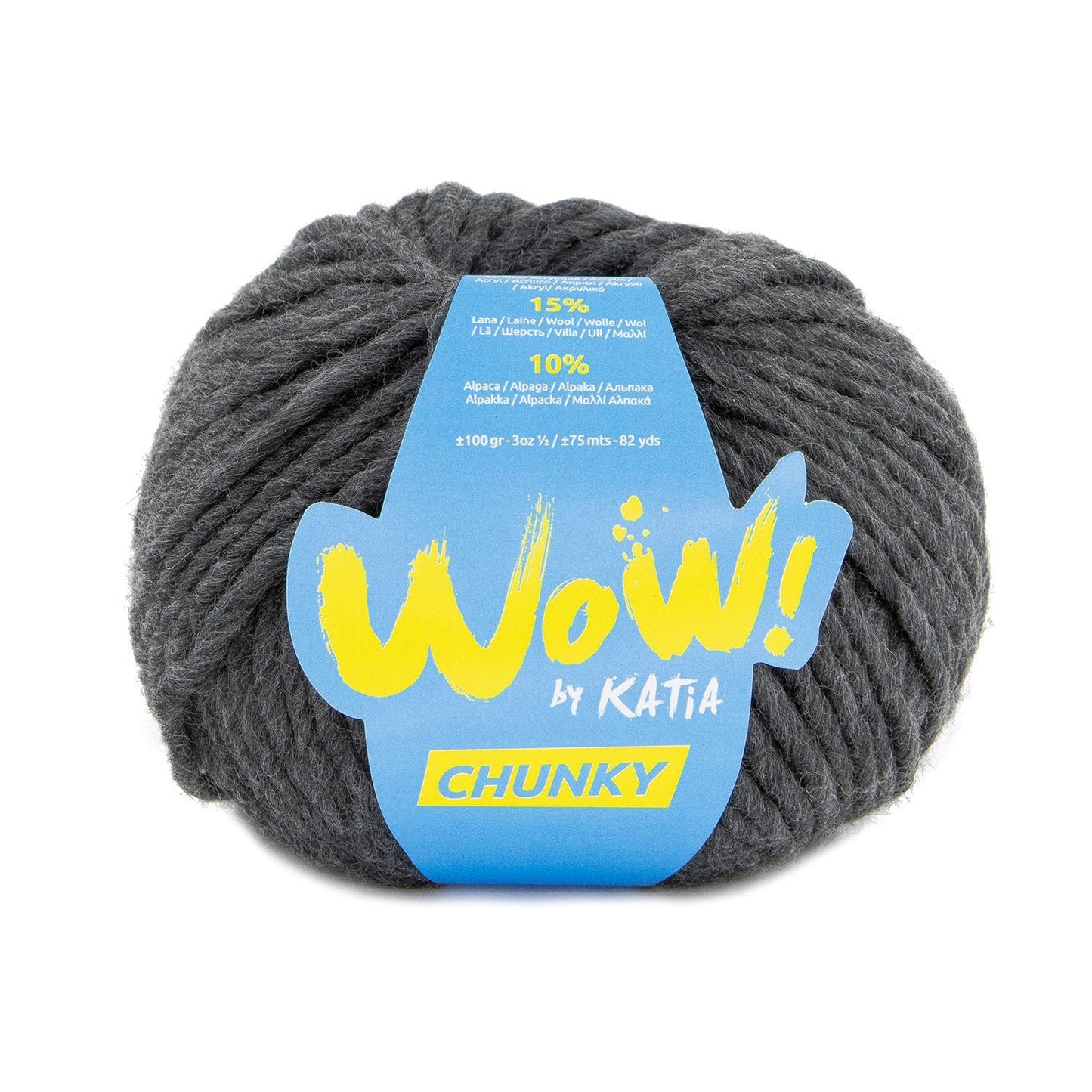 Wow Chunky Yarn 100G Col 52 Dark Grey