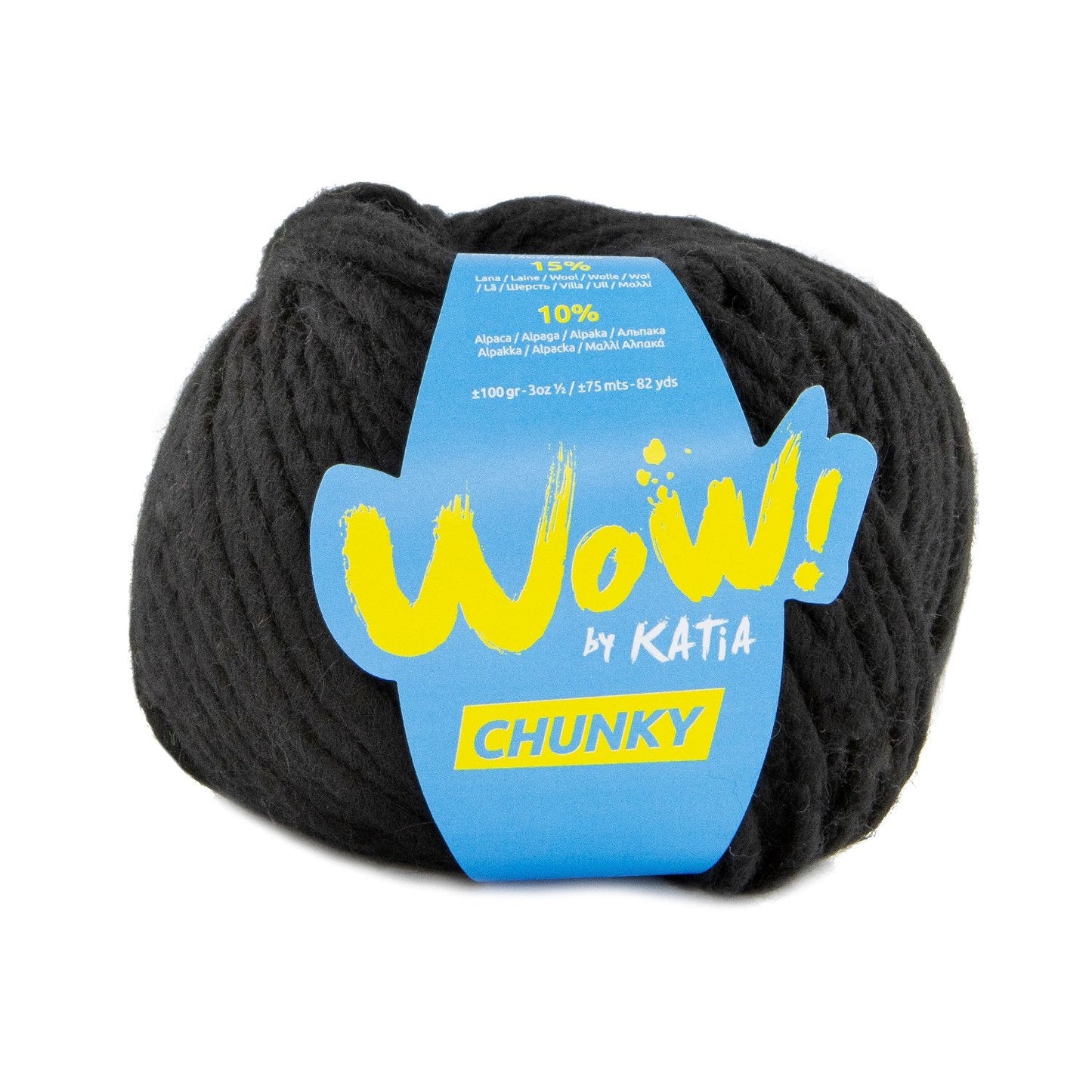 Wow Chunky Yarn 100G Col 53 Black