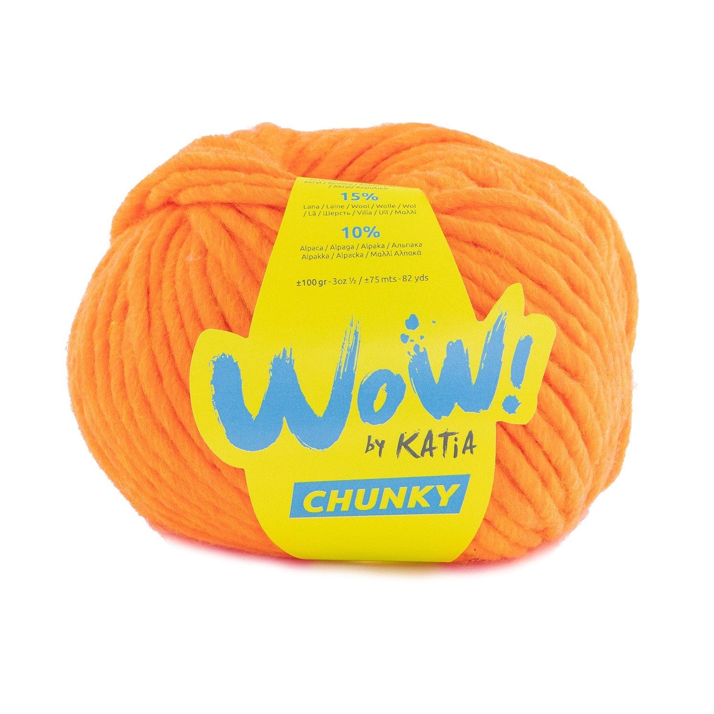 Wow Chunky Yarn 100G Col 64 Light Bright Orange