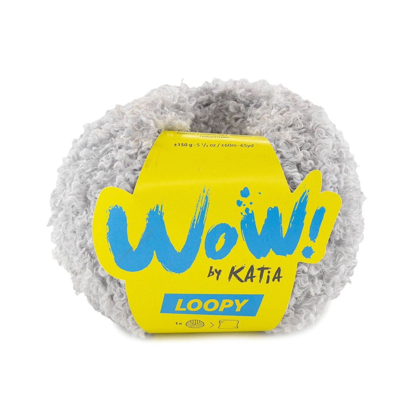 Wow Loopy Yarn 150G Col 155 Light Grey