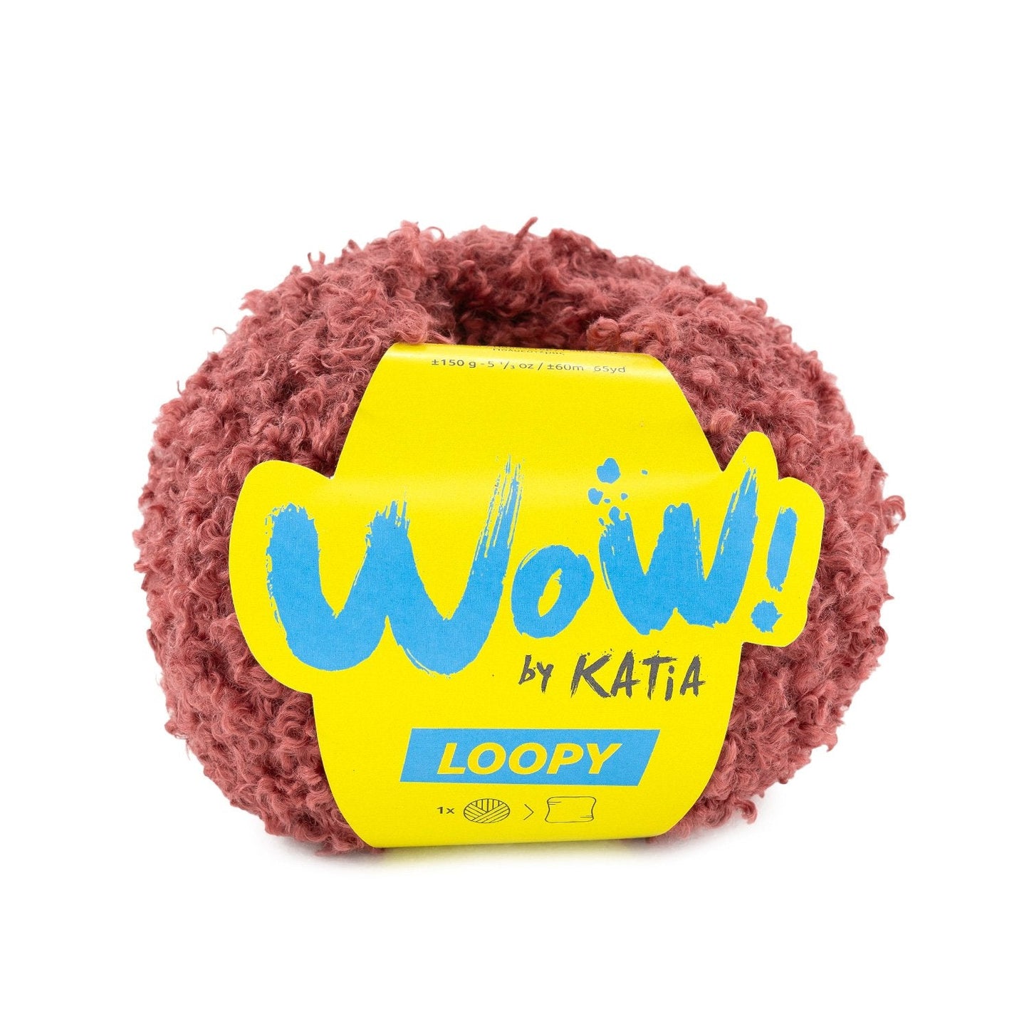 Wow Loopy Yarn 150G Col 159 Rasberry Red
