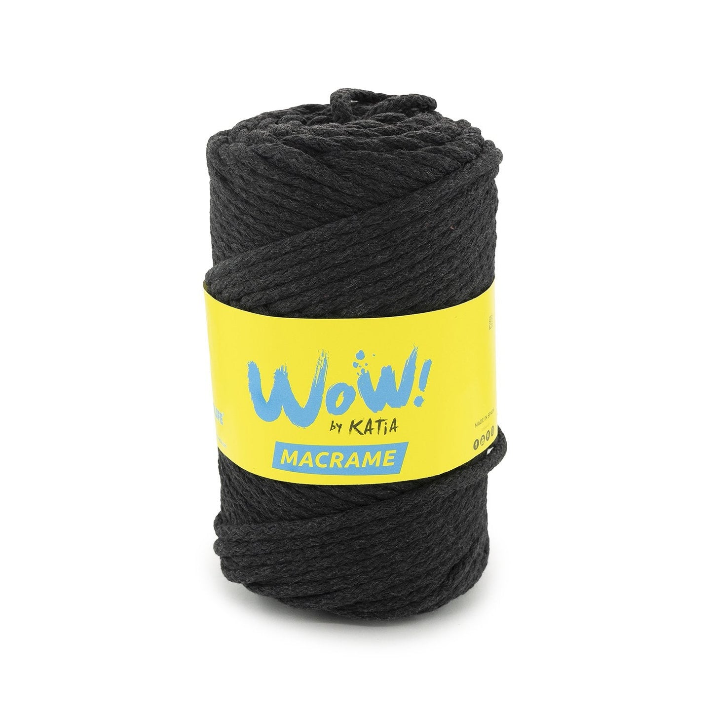 WOW Macrame 500g 302 Charcoal Grey