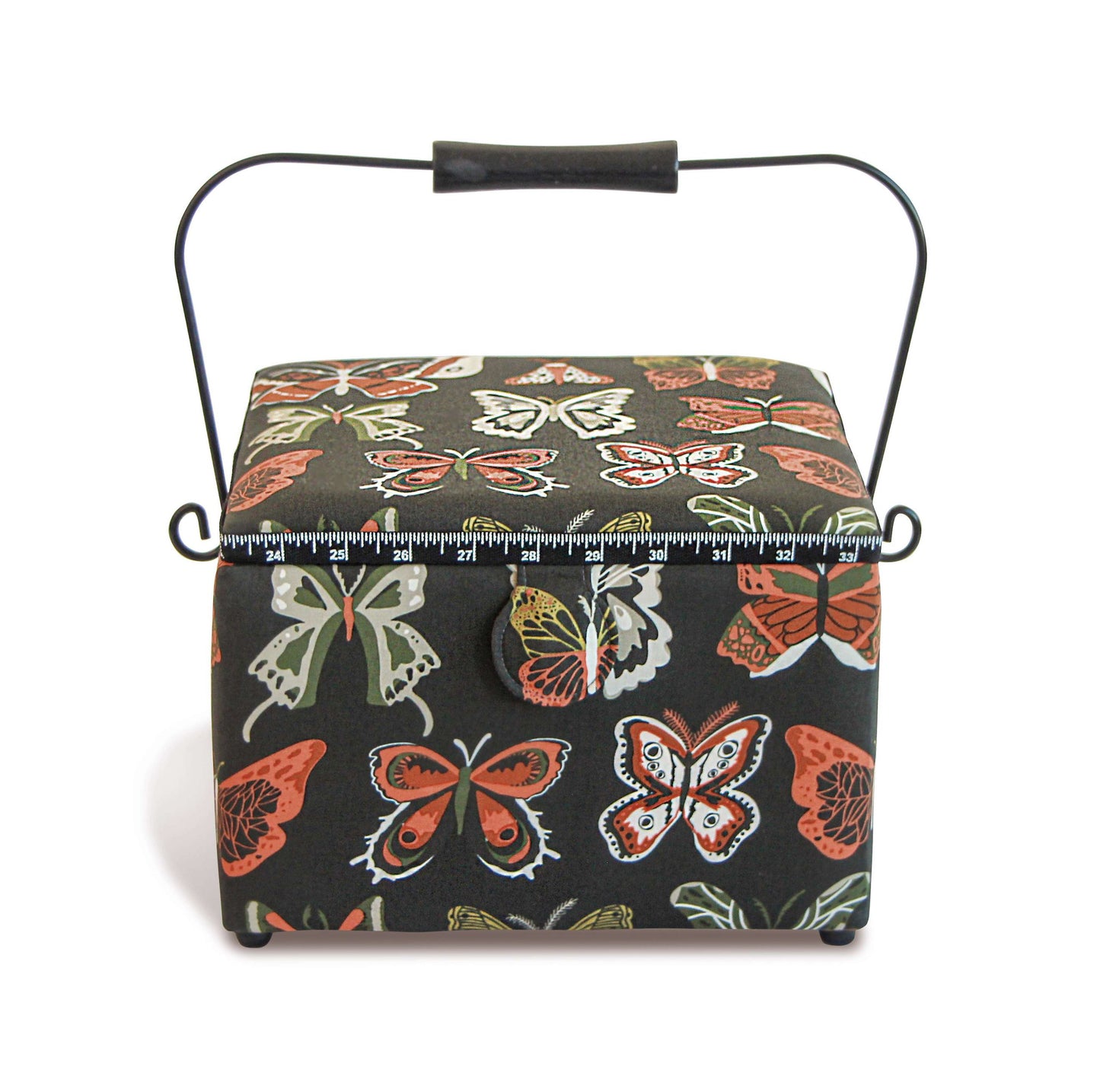 Sewing Basket L Butterfly Square