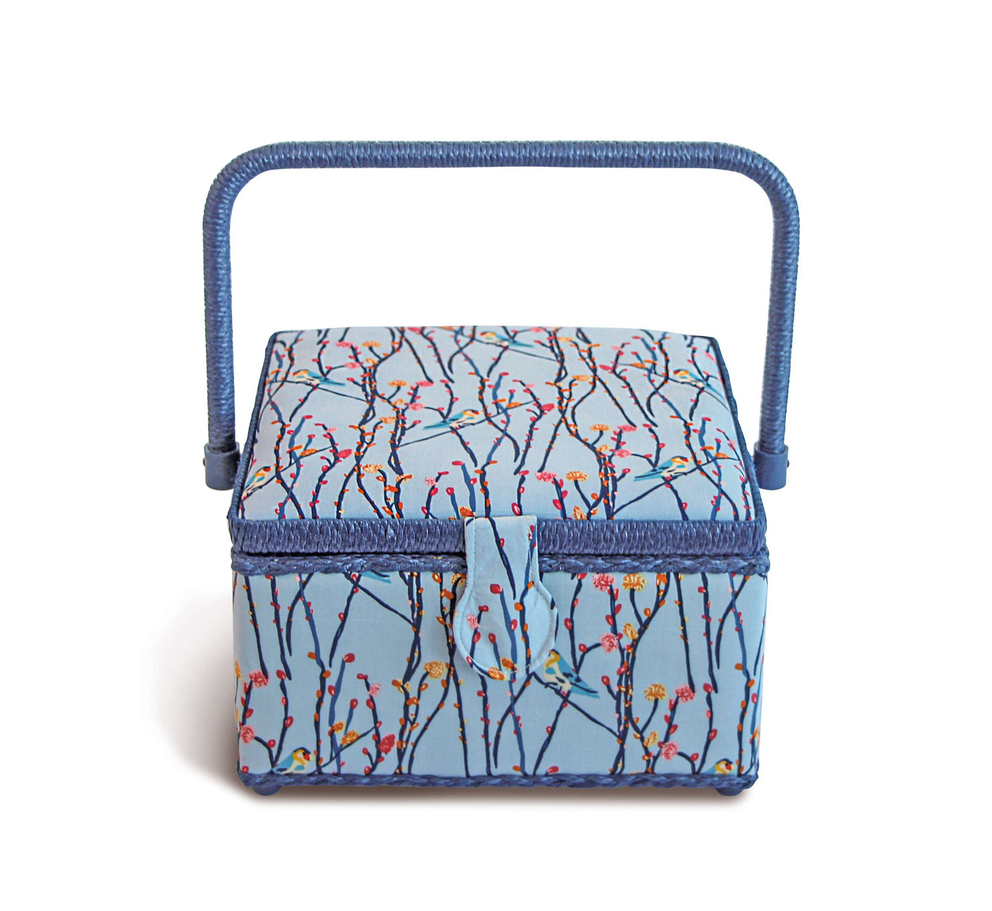 Sewing Basket M Blue Birds