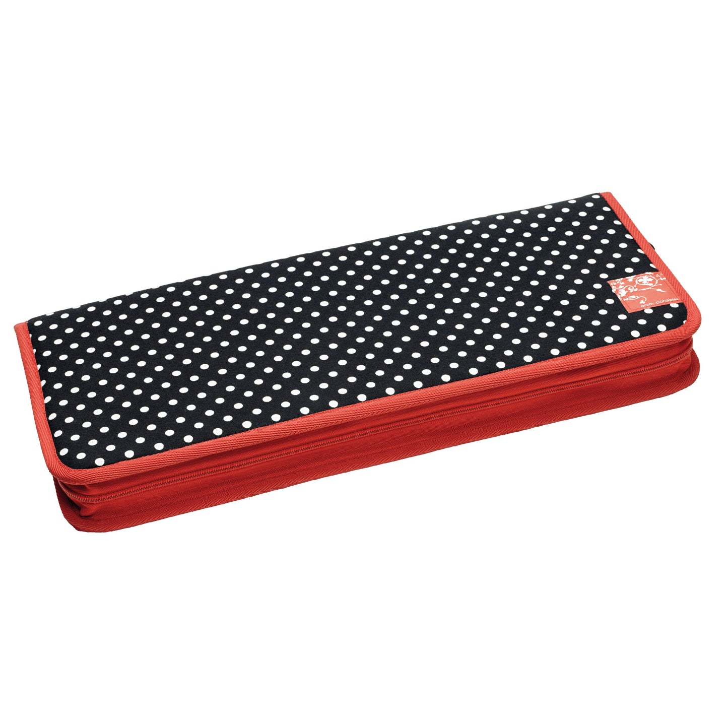 Knitting Needle Case Polka Dots Black/White