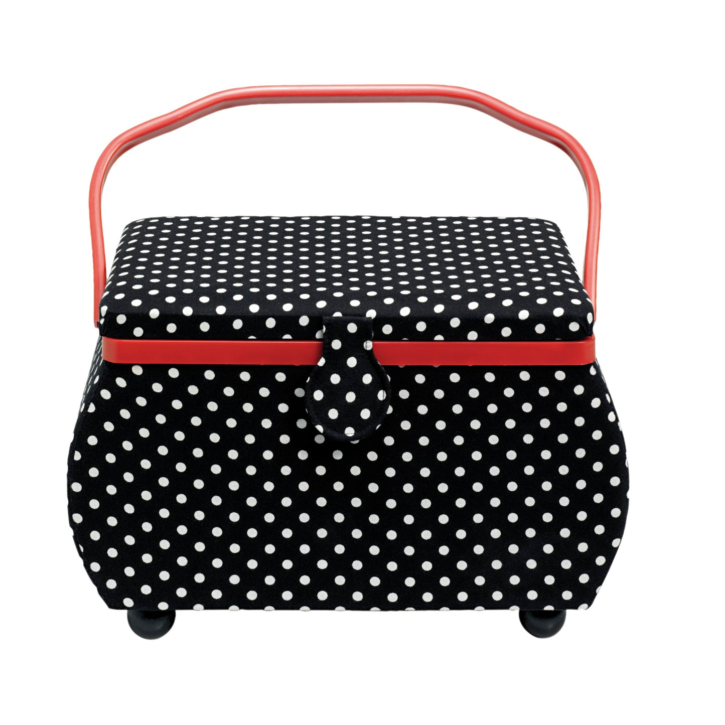 Sewing Basket Polka Dots L Black/White (Copy)