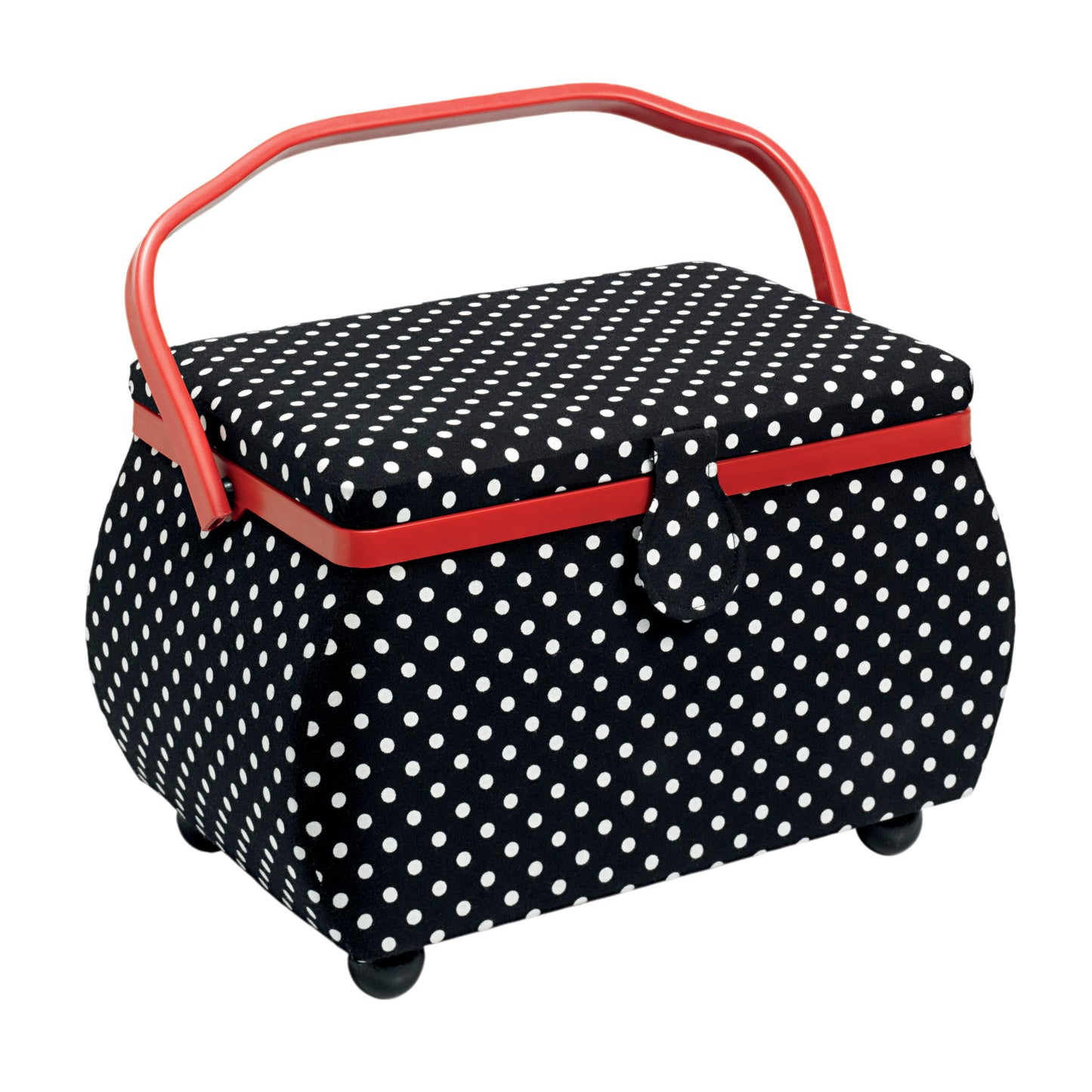 Sewing Basket Polka Dots L Black/White (Copy)