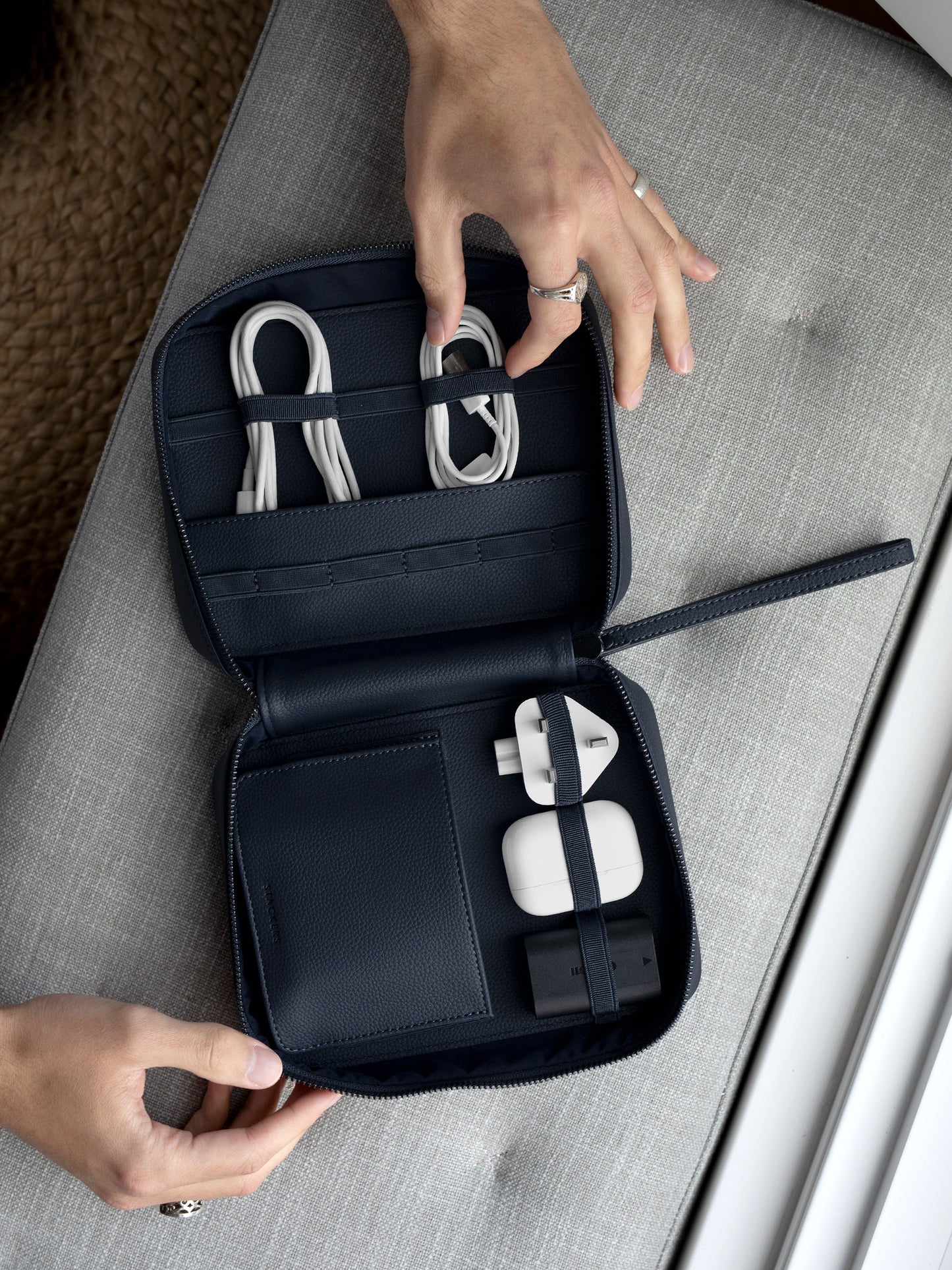 Cable Tidy Navy Blue