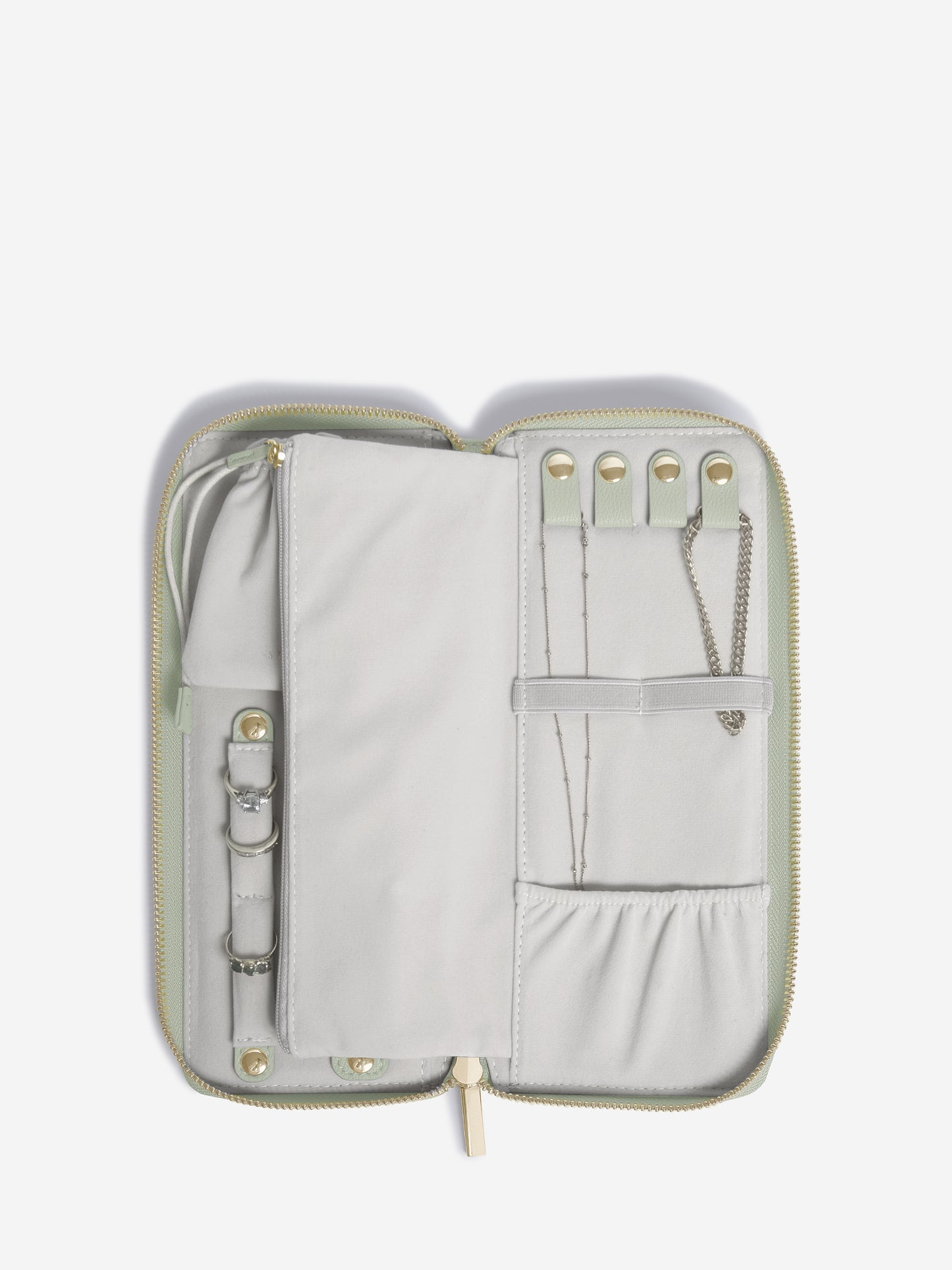 Jewellery Roll Sage Green