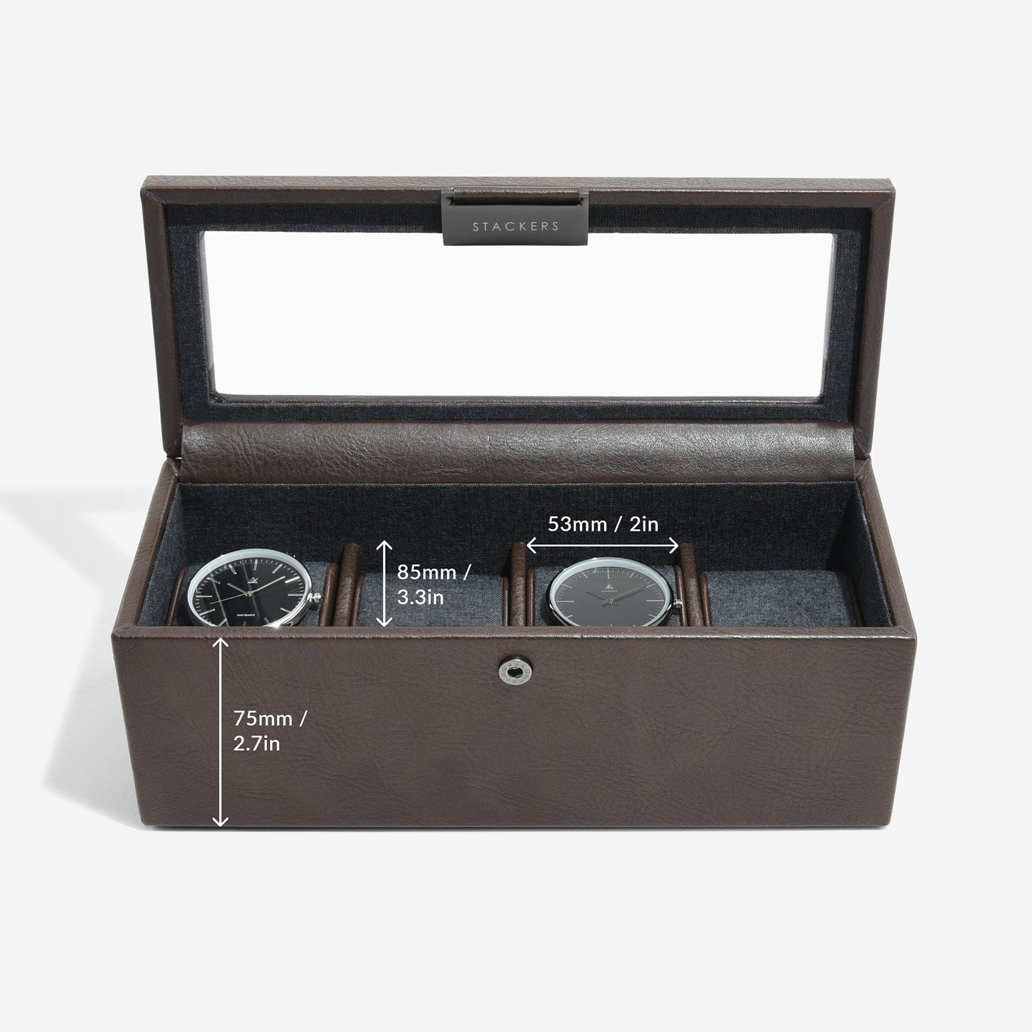 4 Piece Watch Box Brown