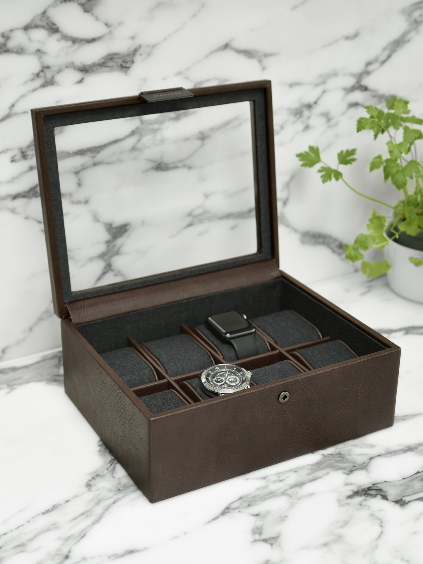 8 Piece Watch Box Brown