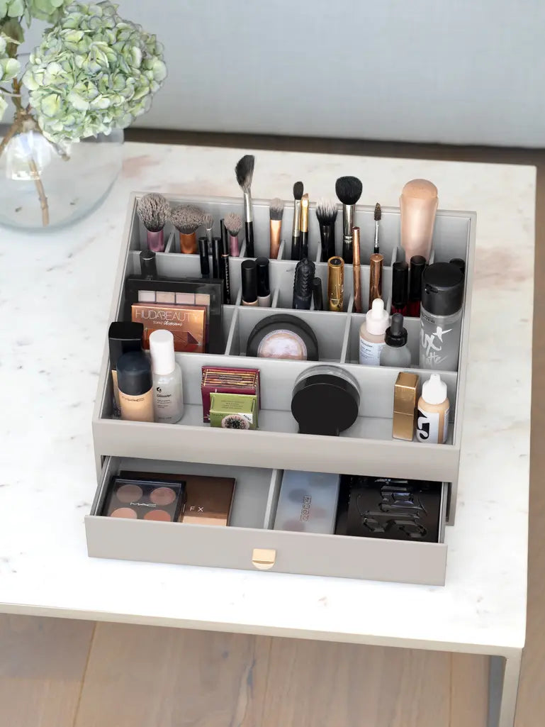 Supersize Taupe Makeup Organiser
