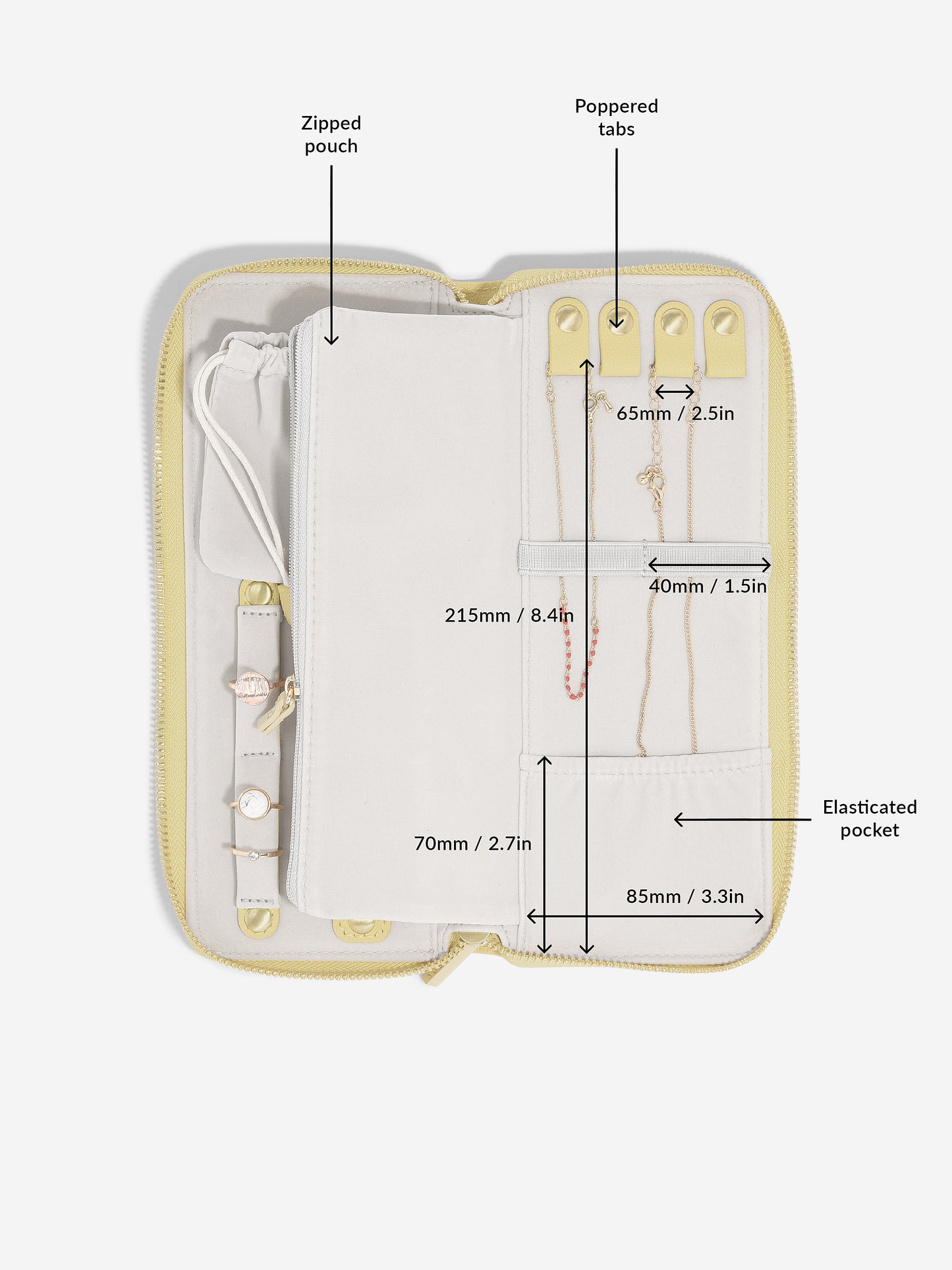 Jewellery Roll Yellow