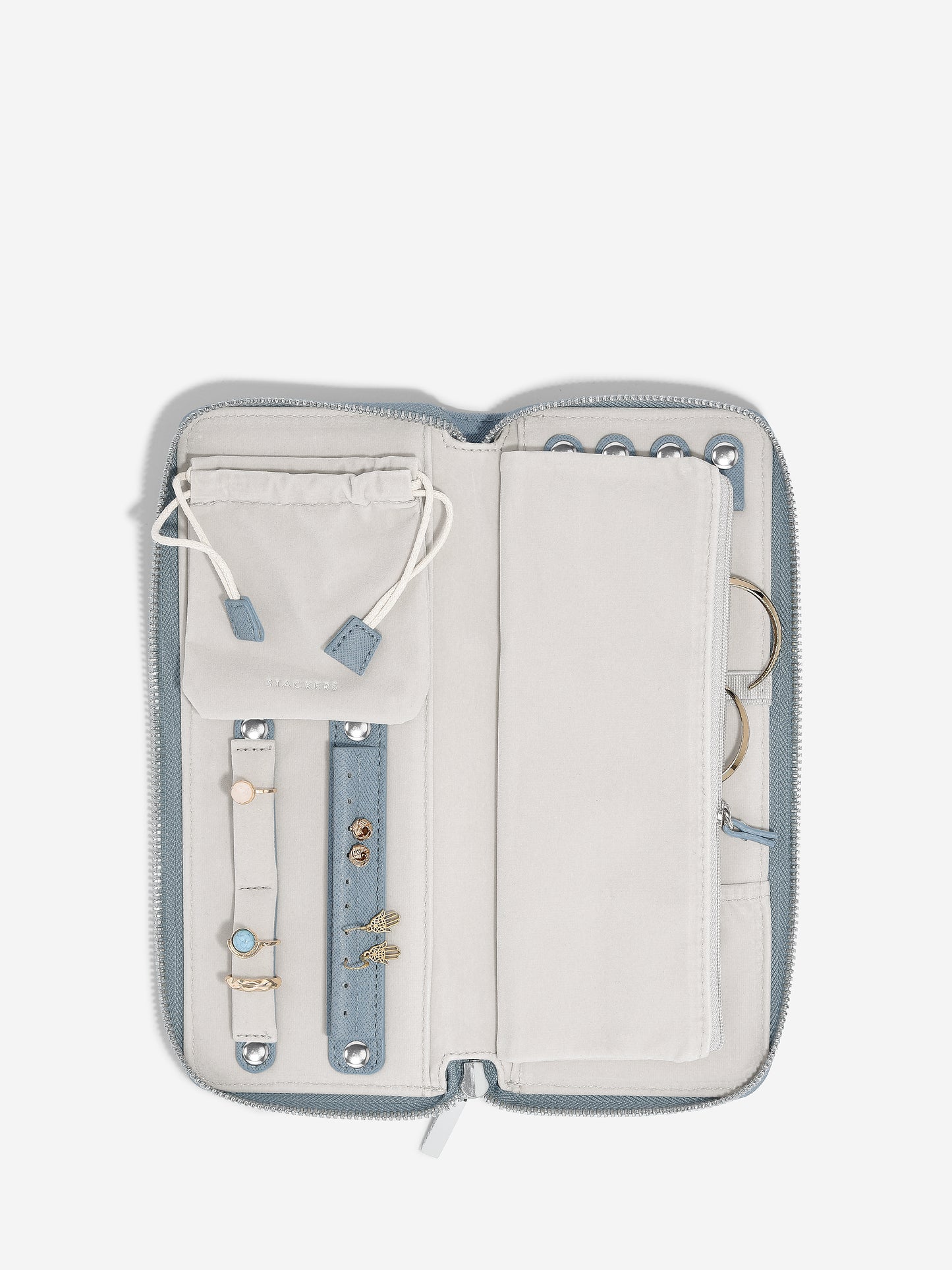 Jewellery Roll Dusky Blue