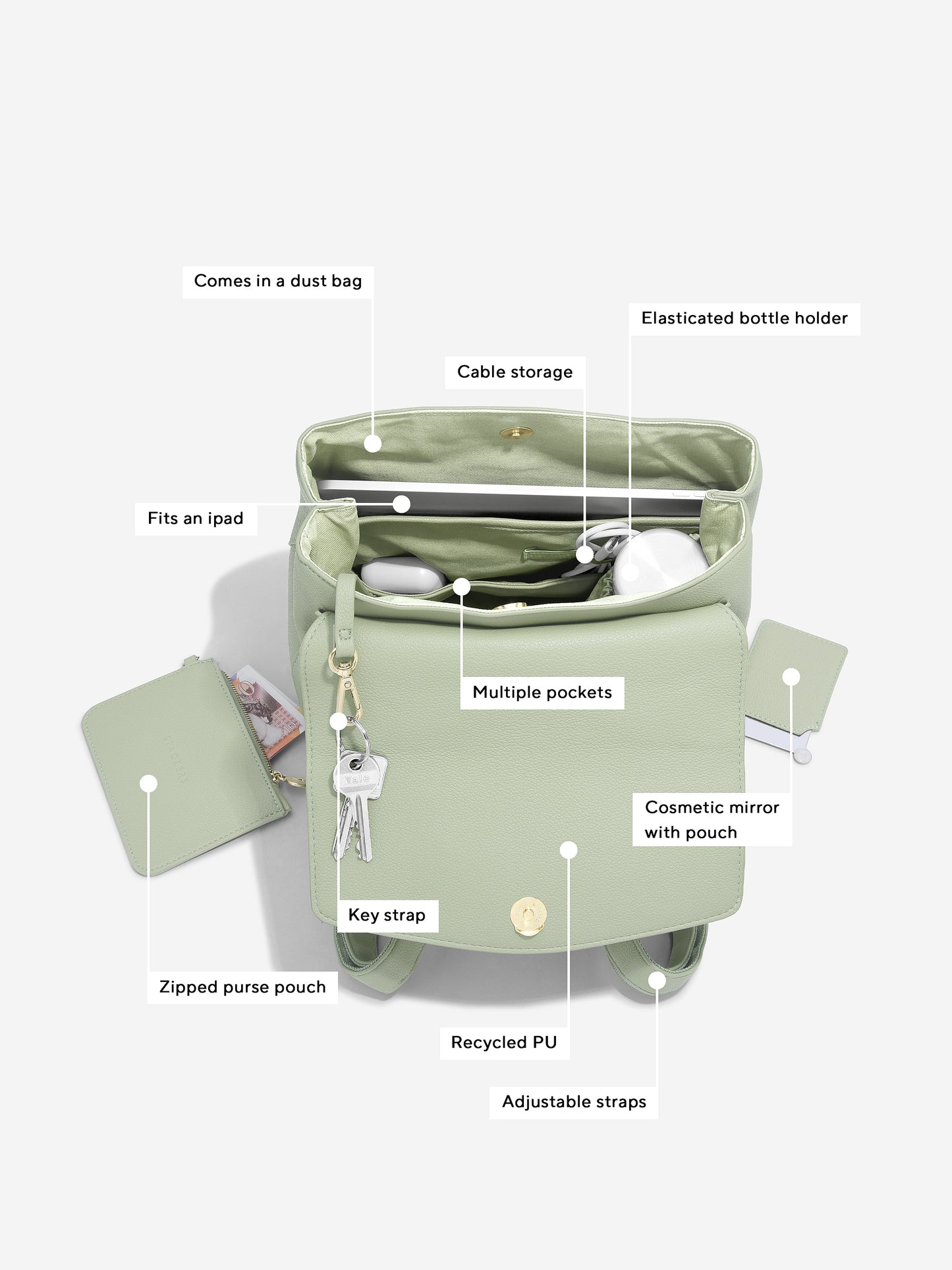 Small Backpack Sage Green