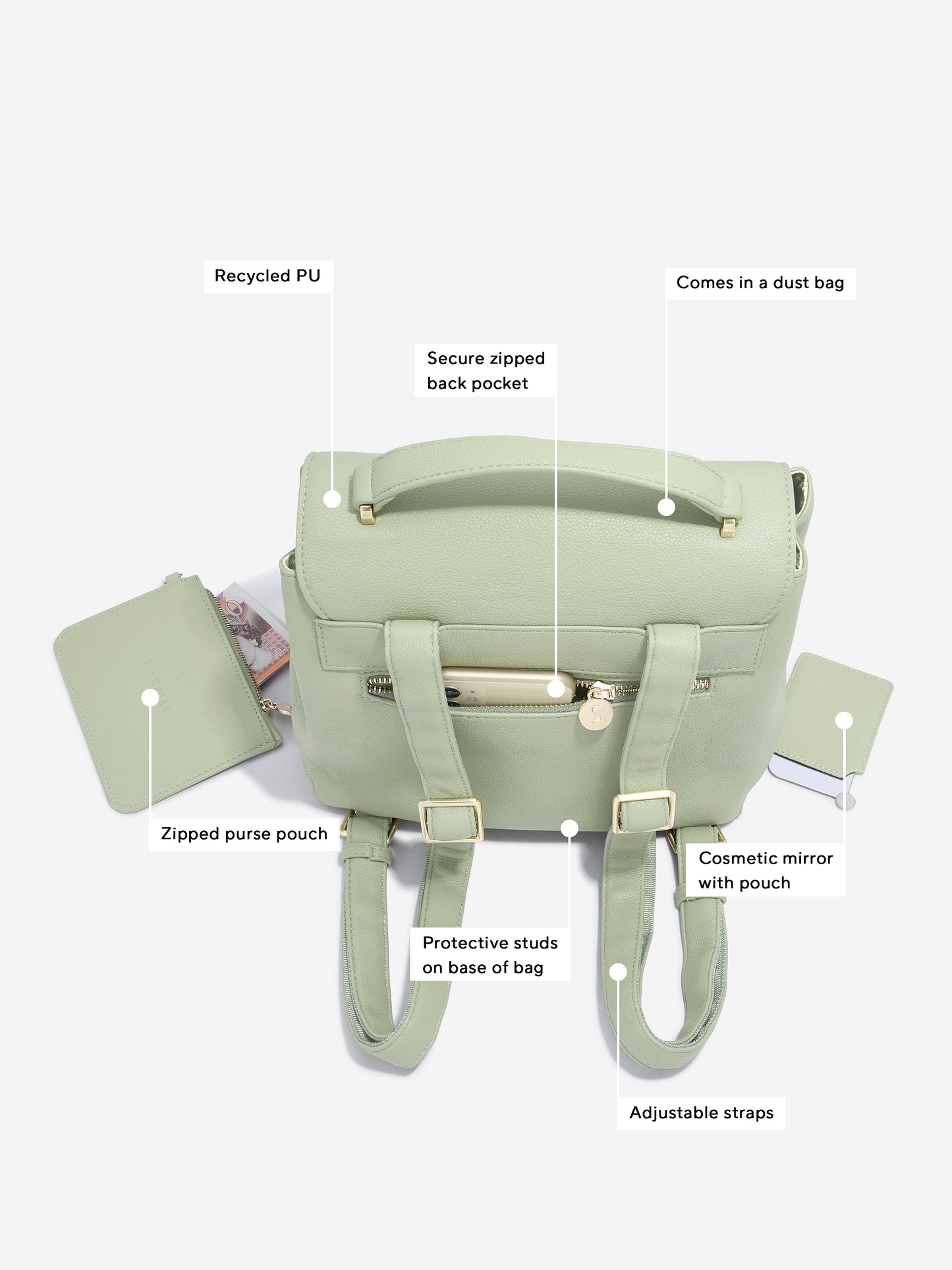 Small Backpack Sage Green