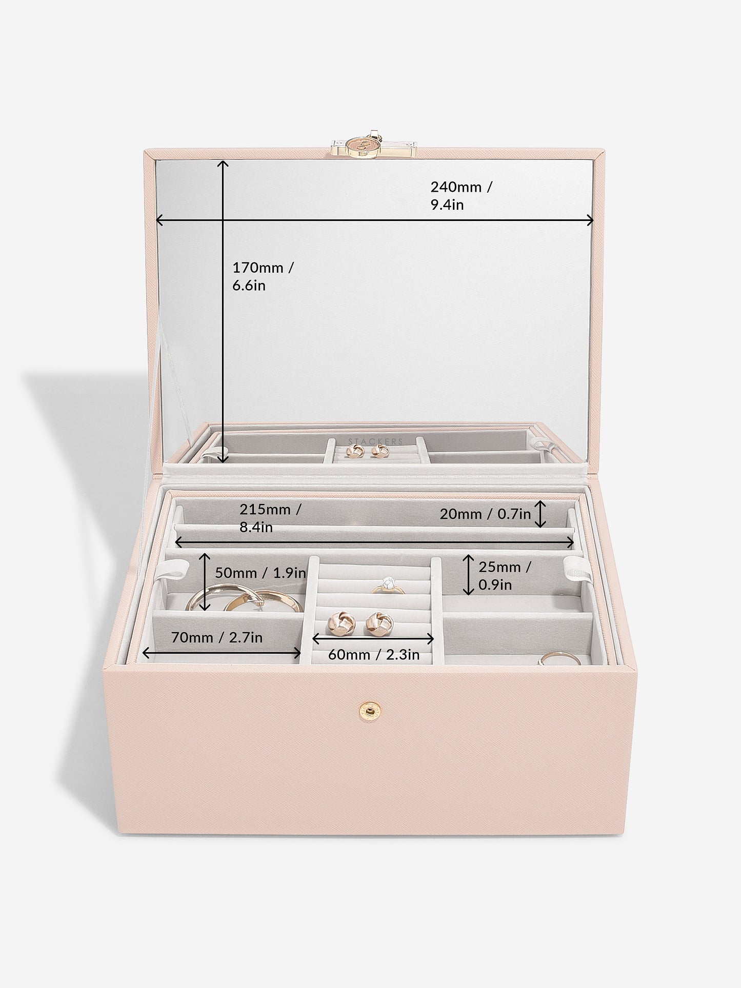 Luxury Blush Classic Jewellery Box