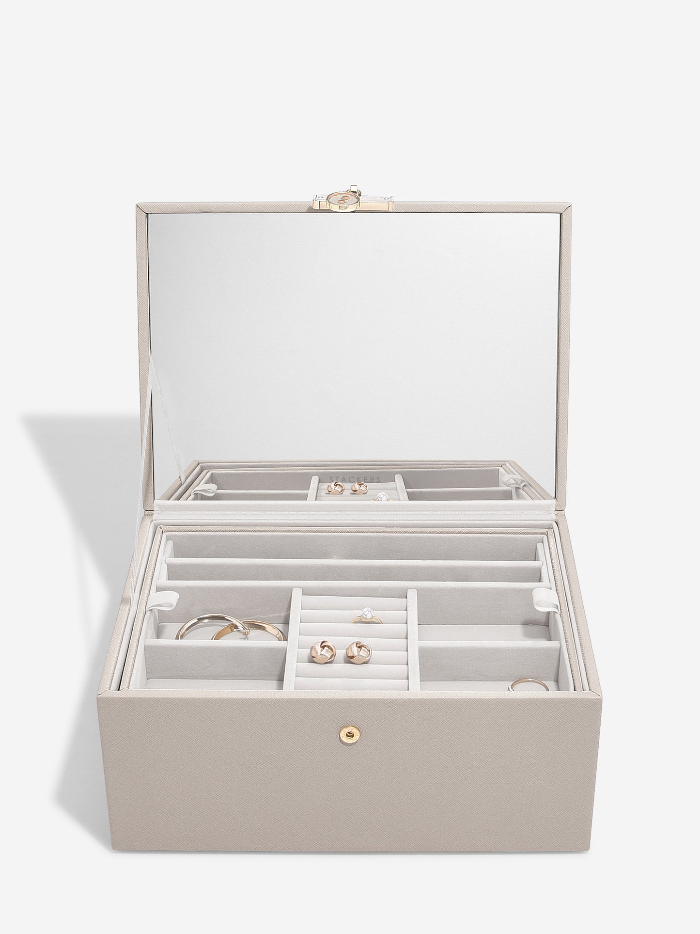 Luxury Taupe Classic Jewellery Box