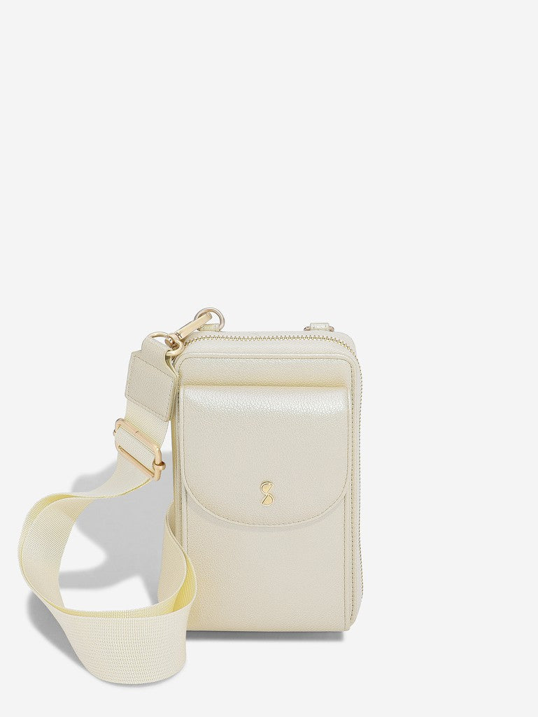 Mini Crossbody Bag Metallic Pearl