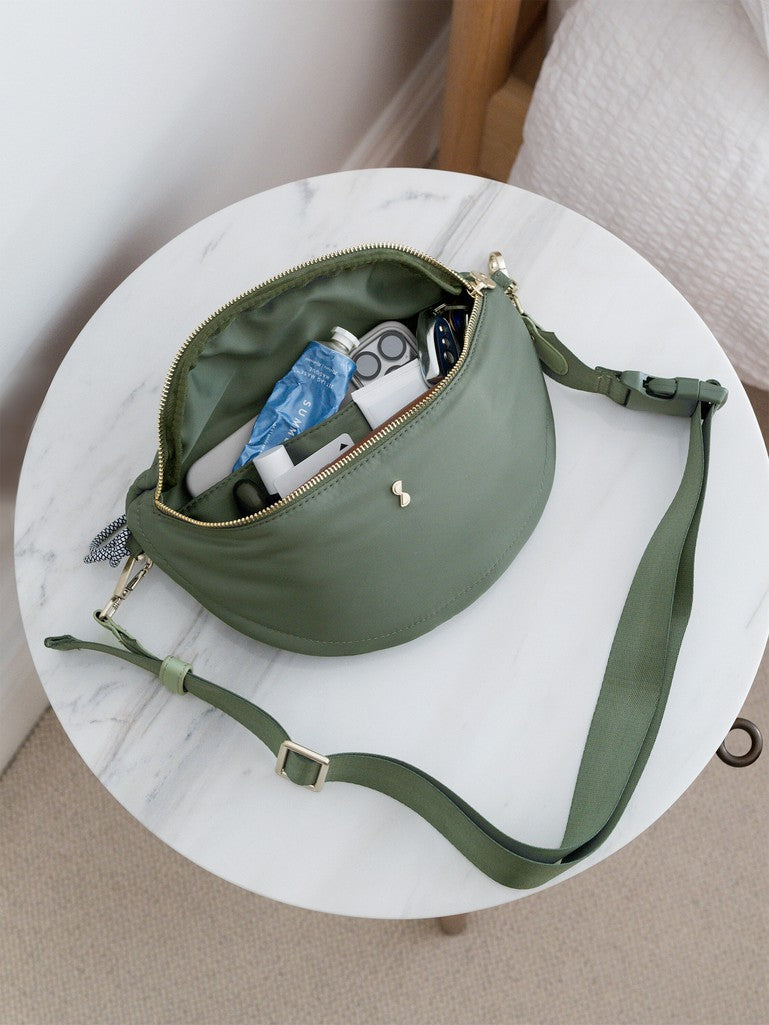 Recycled Nylon Bumbag Green