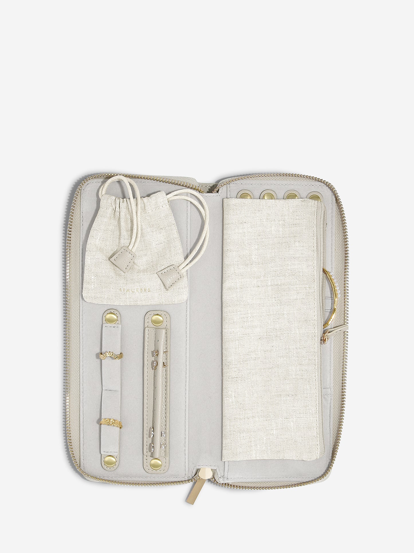 Jewellery Roll Oatmeal & Linen