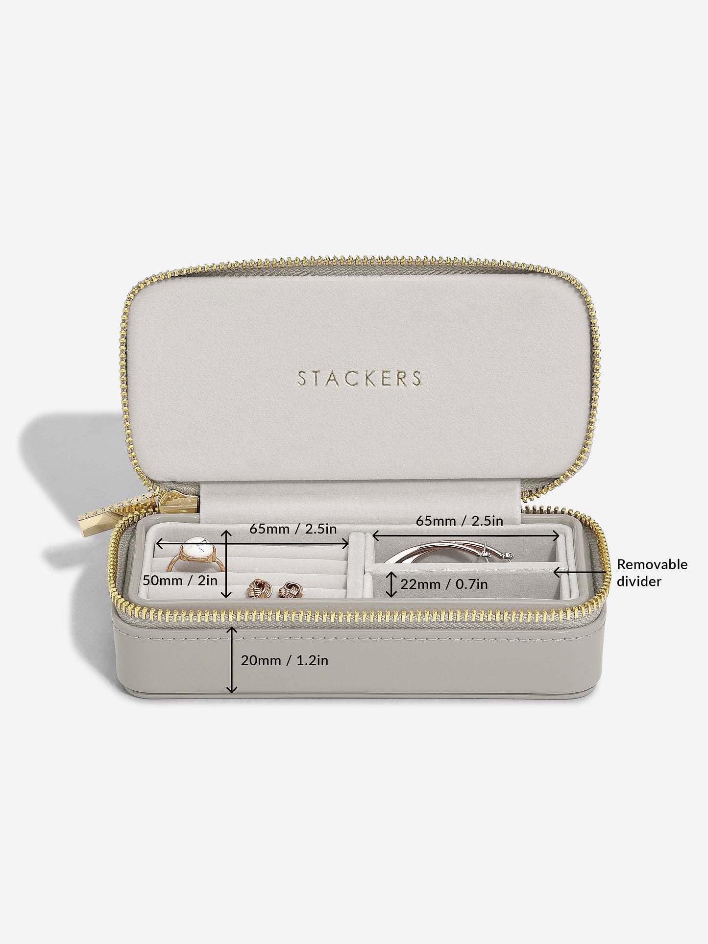 Zipped Travel Jewellery Box Patent Putty