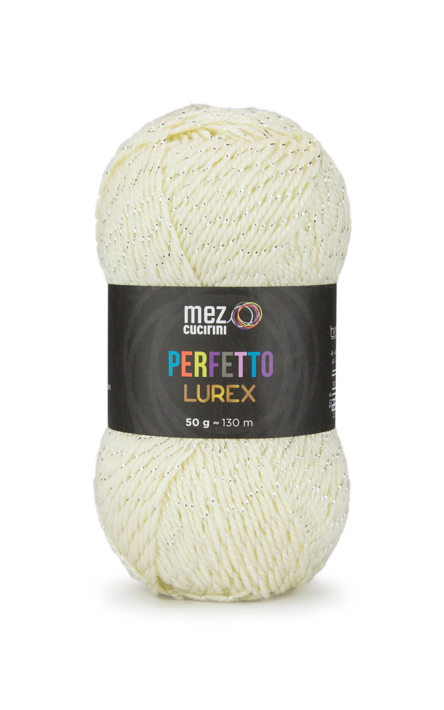 Perfetto Lurex 2090 Yarn 50G Cream Silver