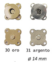 Magnet Closure 14mm Silver