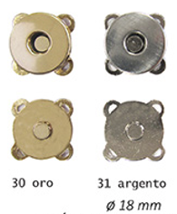 Magnet Closure 18mm Silver