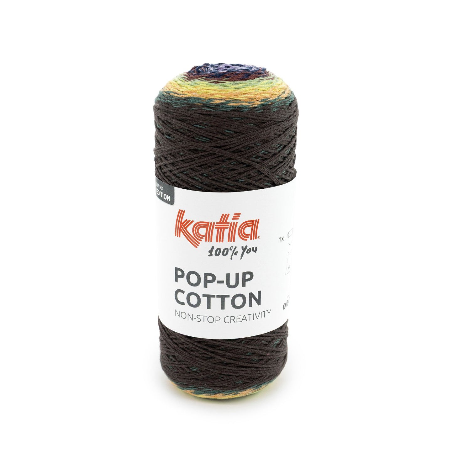 Popup Cotton Yarn 200G Col 301 Green Lemon Yellow Lavender