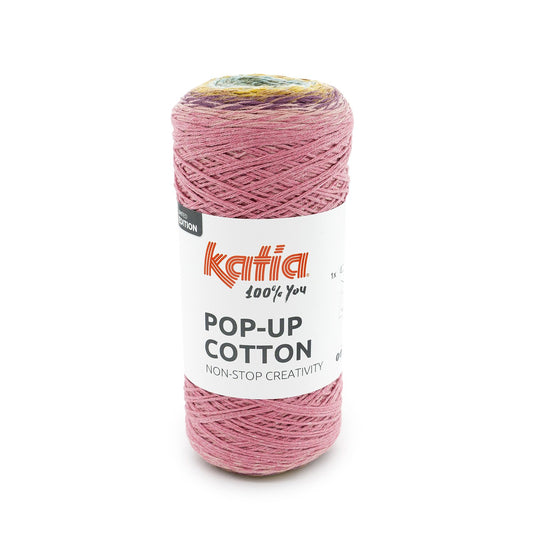 Popup Cotton Yarn 200G Col 302 Rose Lilac Yellow Green