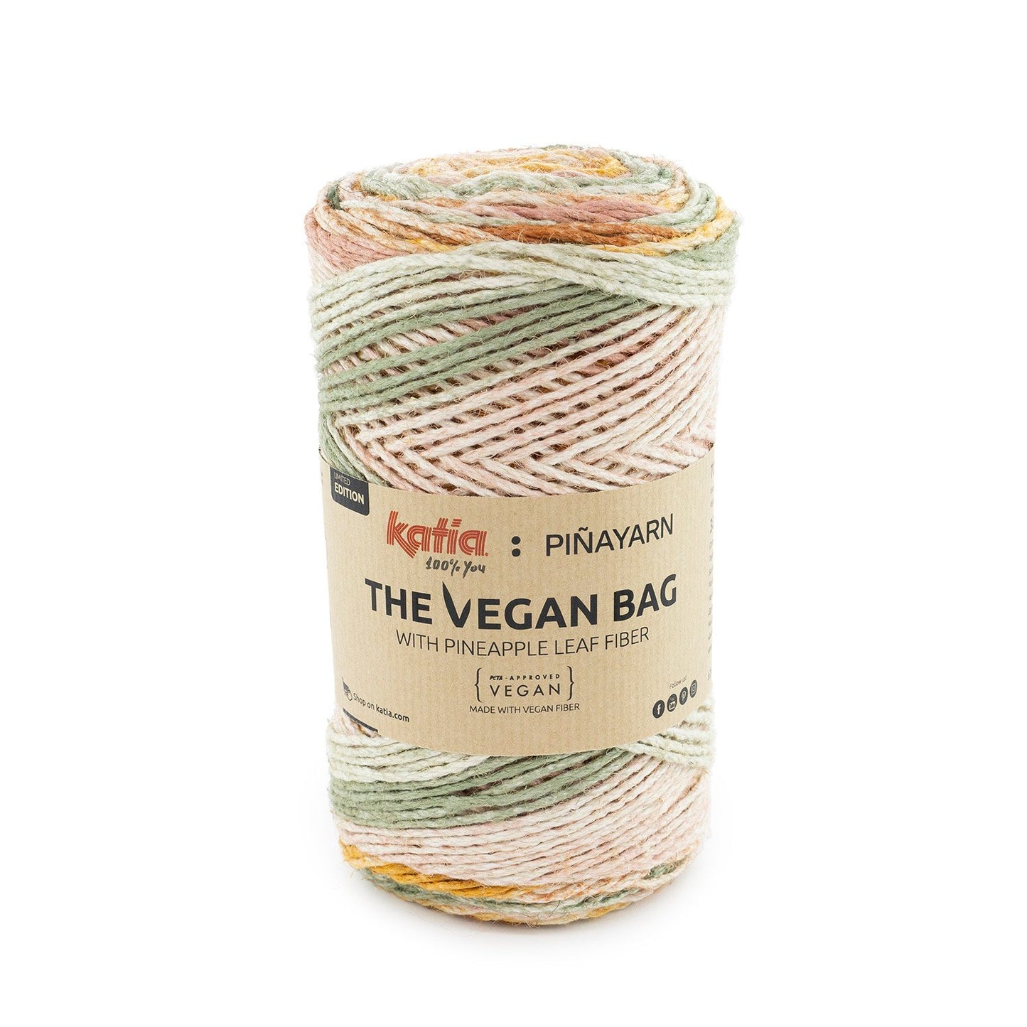 The Vegan Bag Colours Yarn 200G Col 102 Rust Rose Green