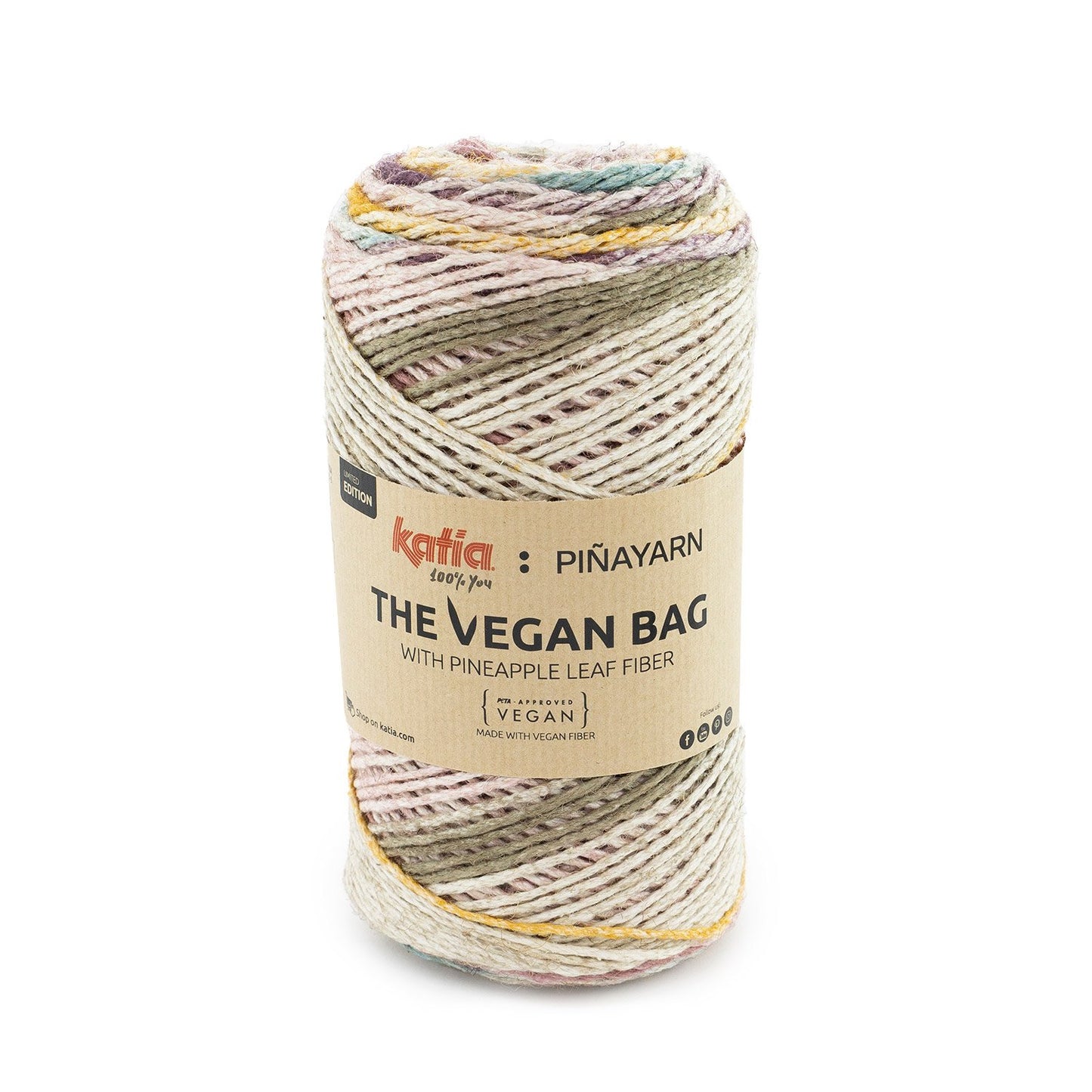 The Vegan Bag Colours Yarn 200G Col 103 Water Blue Blackberry Ochre