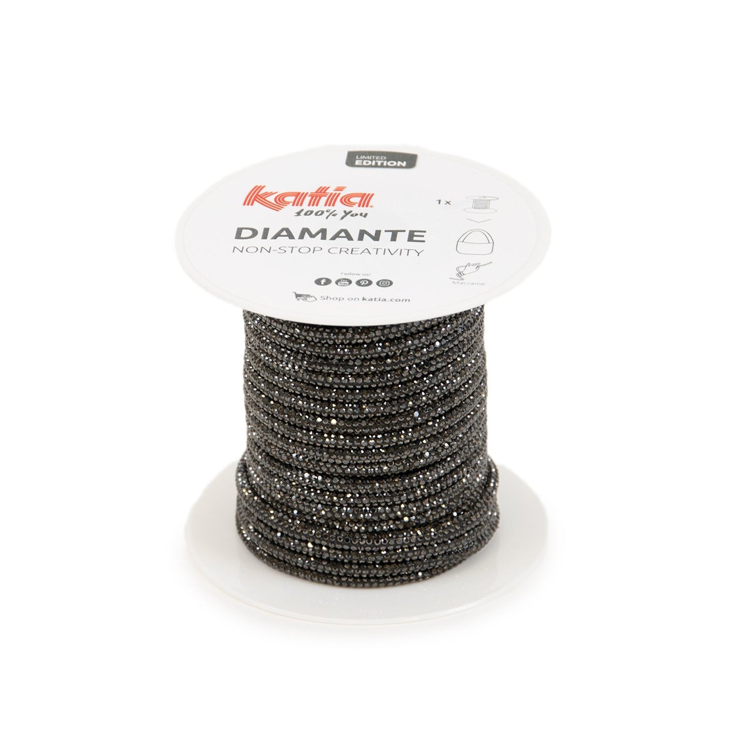 Diamante Yarn 240G Col 501 Black