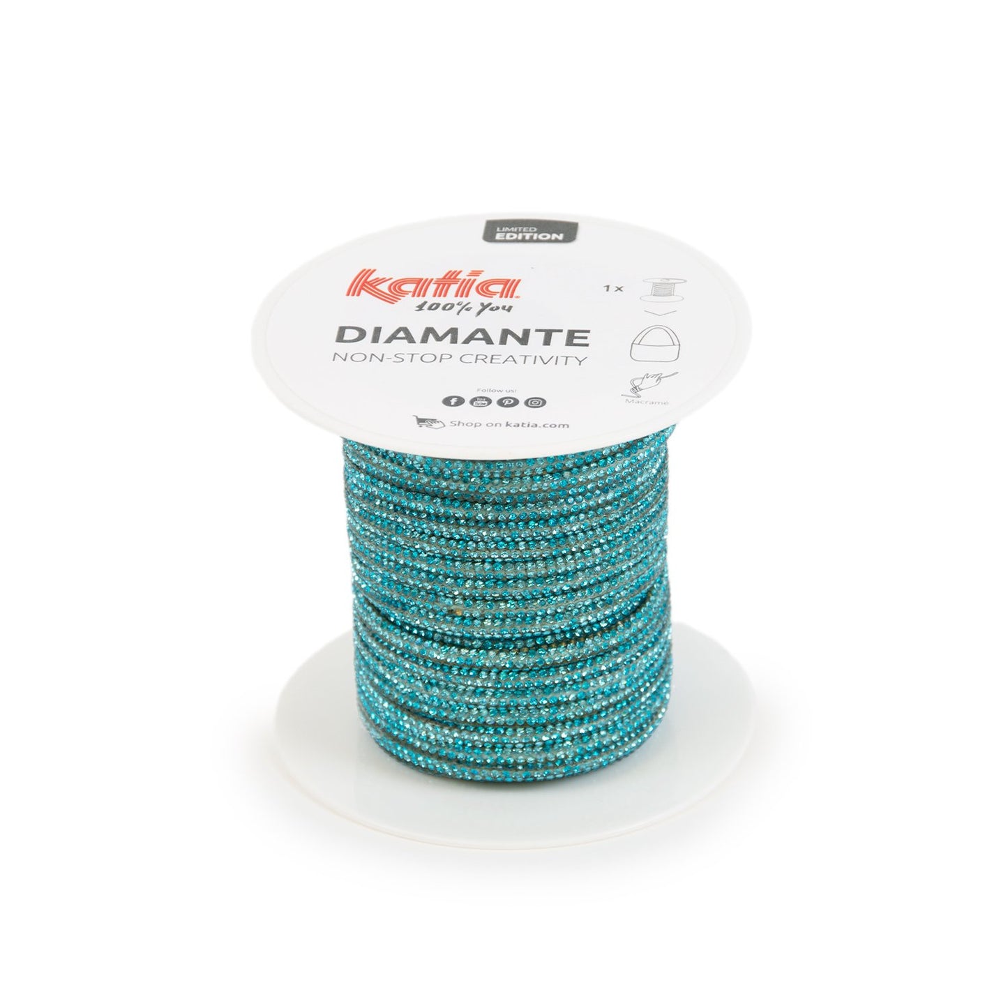 Diamante Yarn 240G Col 504 Turquoise