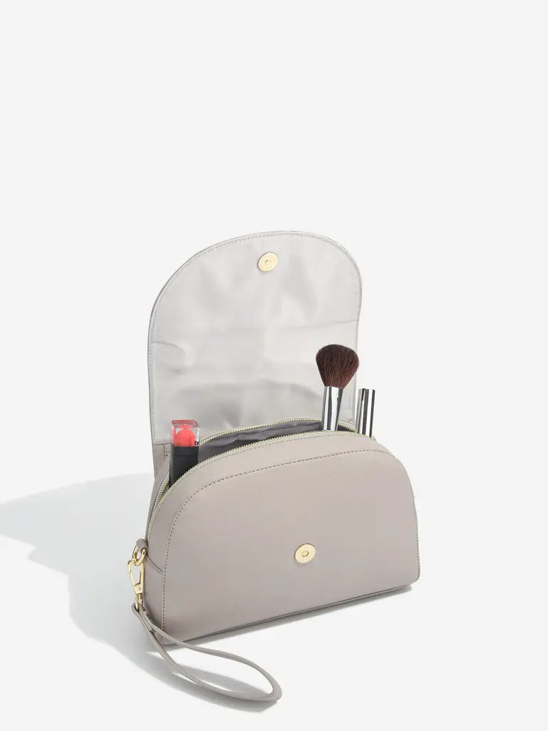Wrap Around Makeup Bag Taupe
