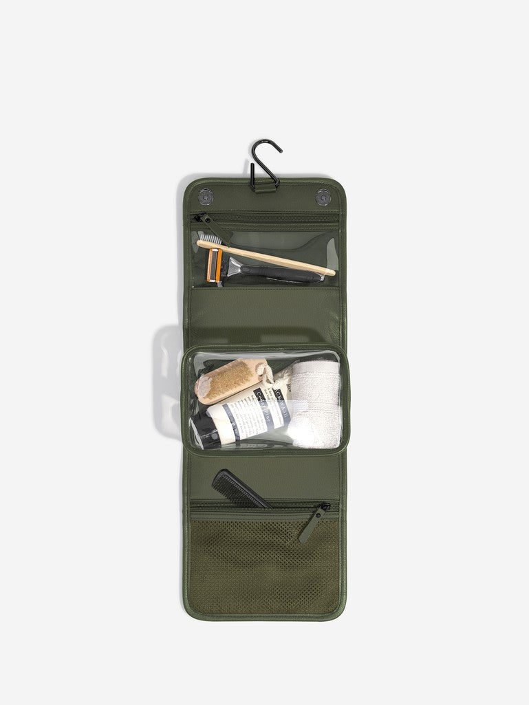 Hanging Washbag Olive Green