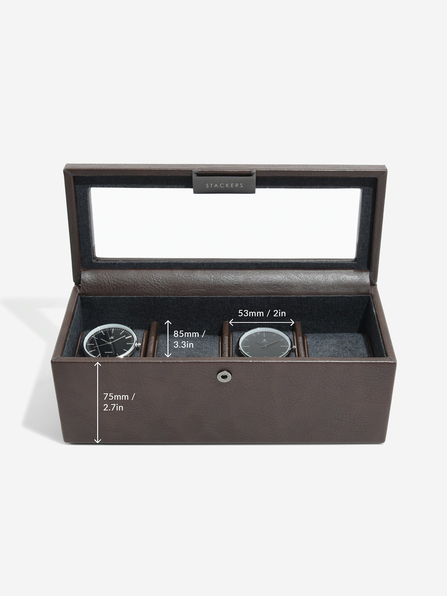 4 Piece Watch Box Brown