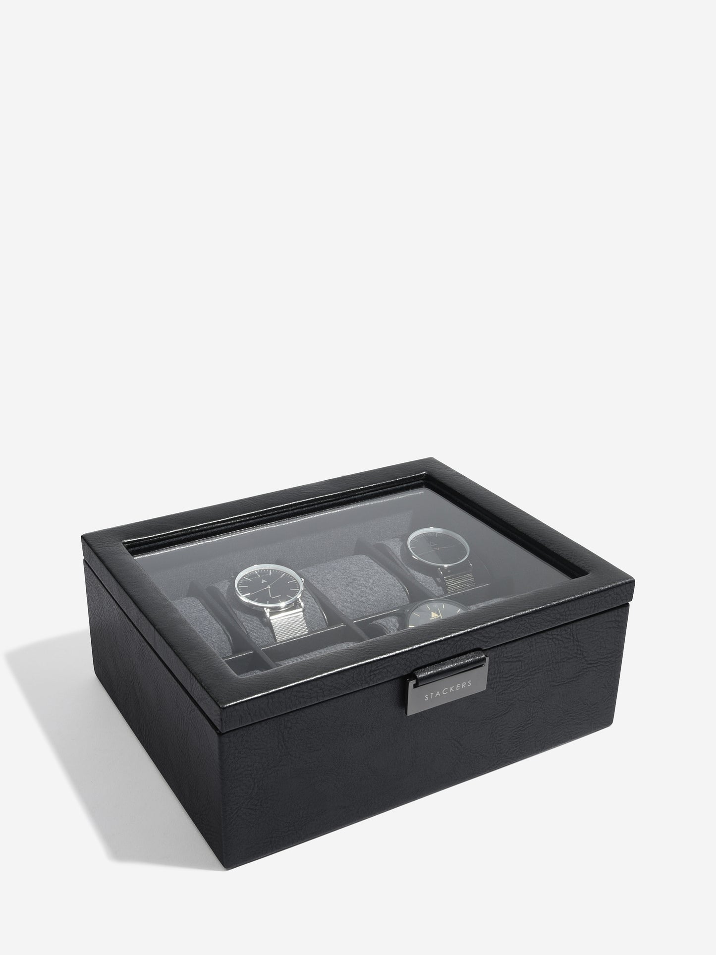 8 Piece Watch Box Black