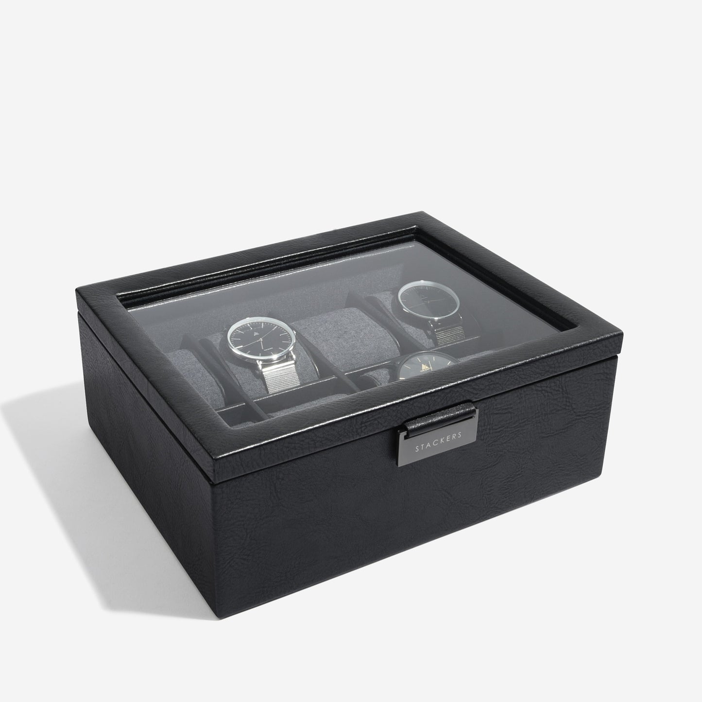 8 Piece Watch Box Black