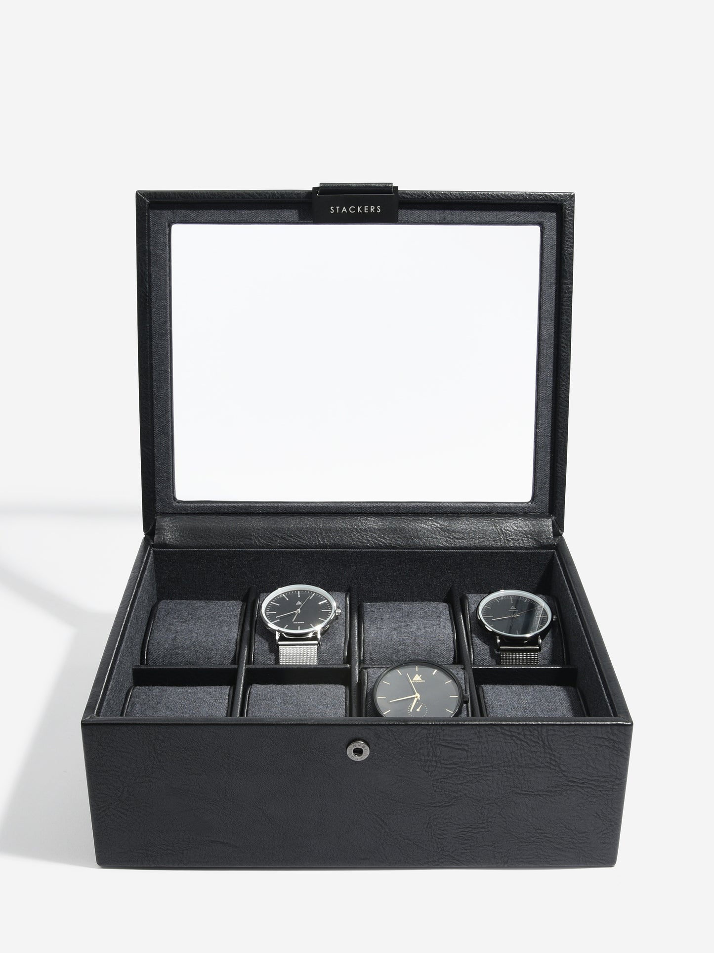 8 Piece Watch Box Black