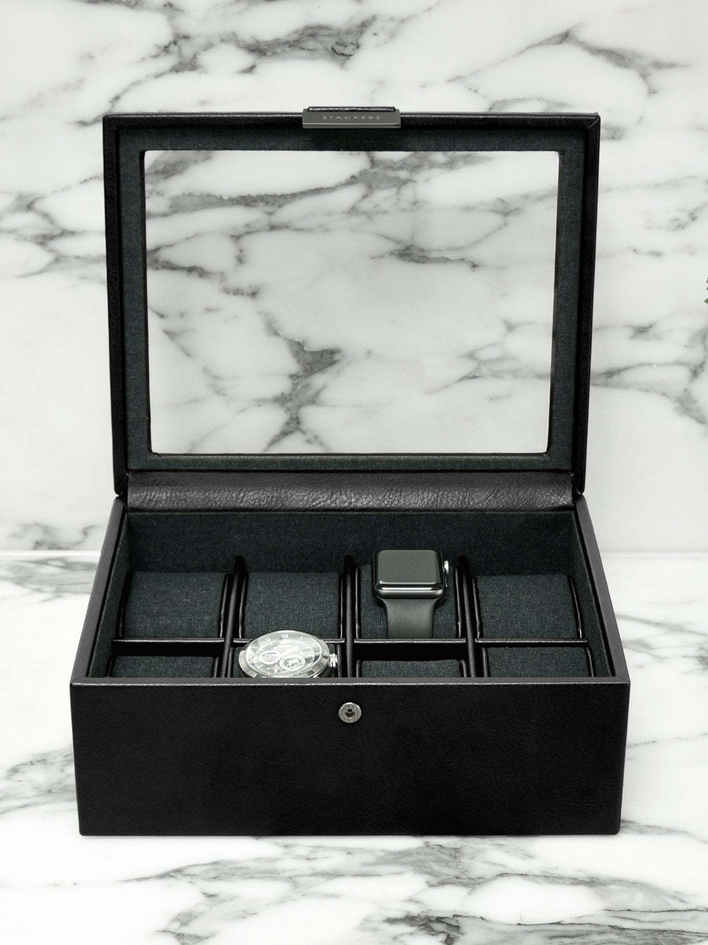 8 Piece Watch Box Black