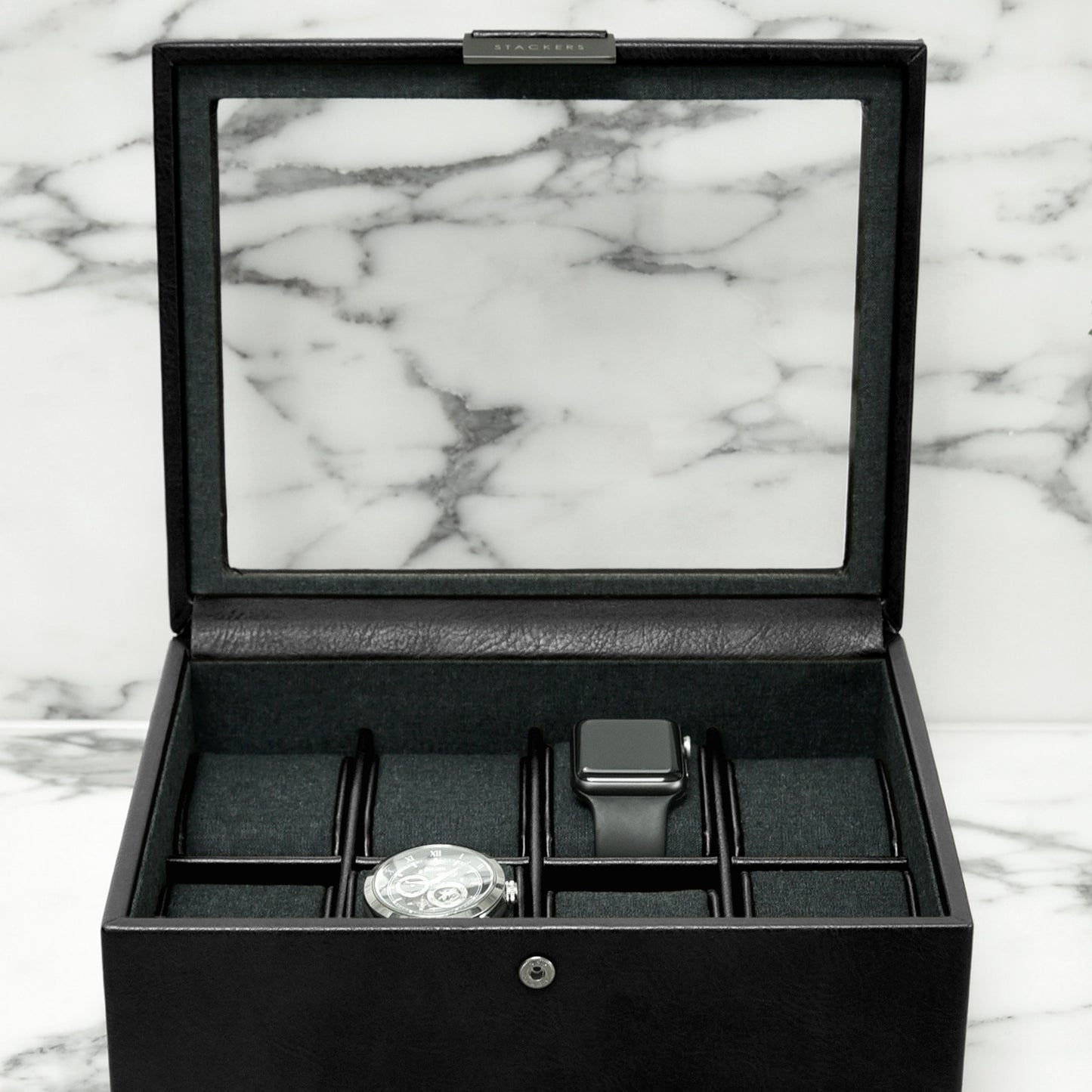 8 Piece Watch Box Black