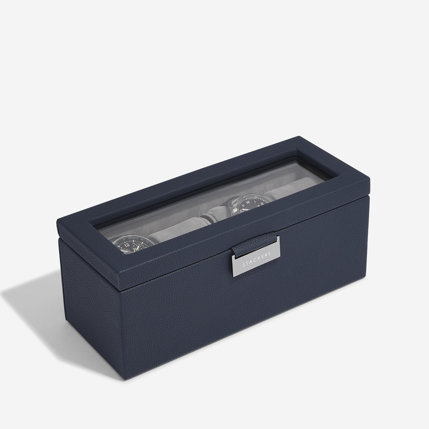 4 Piece Watch Box Navy Blue