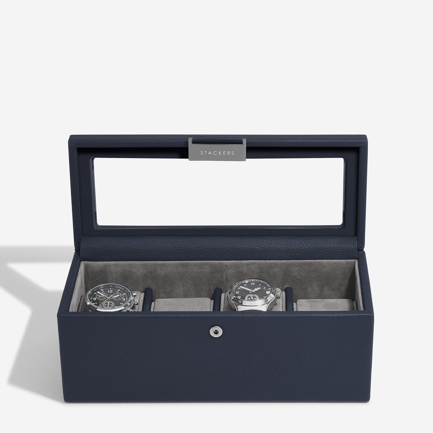 4 Piece Watch Box Navy Blue