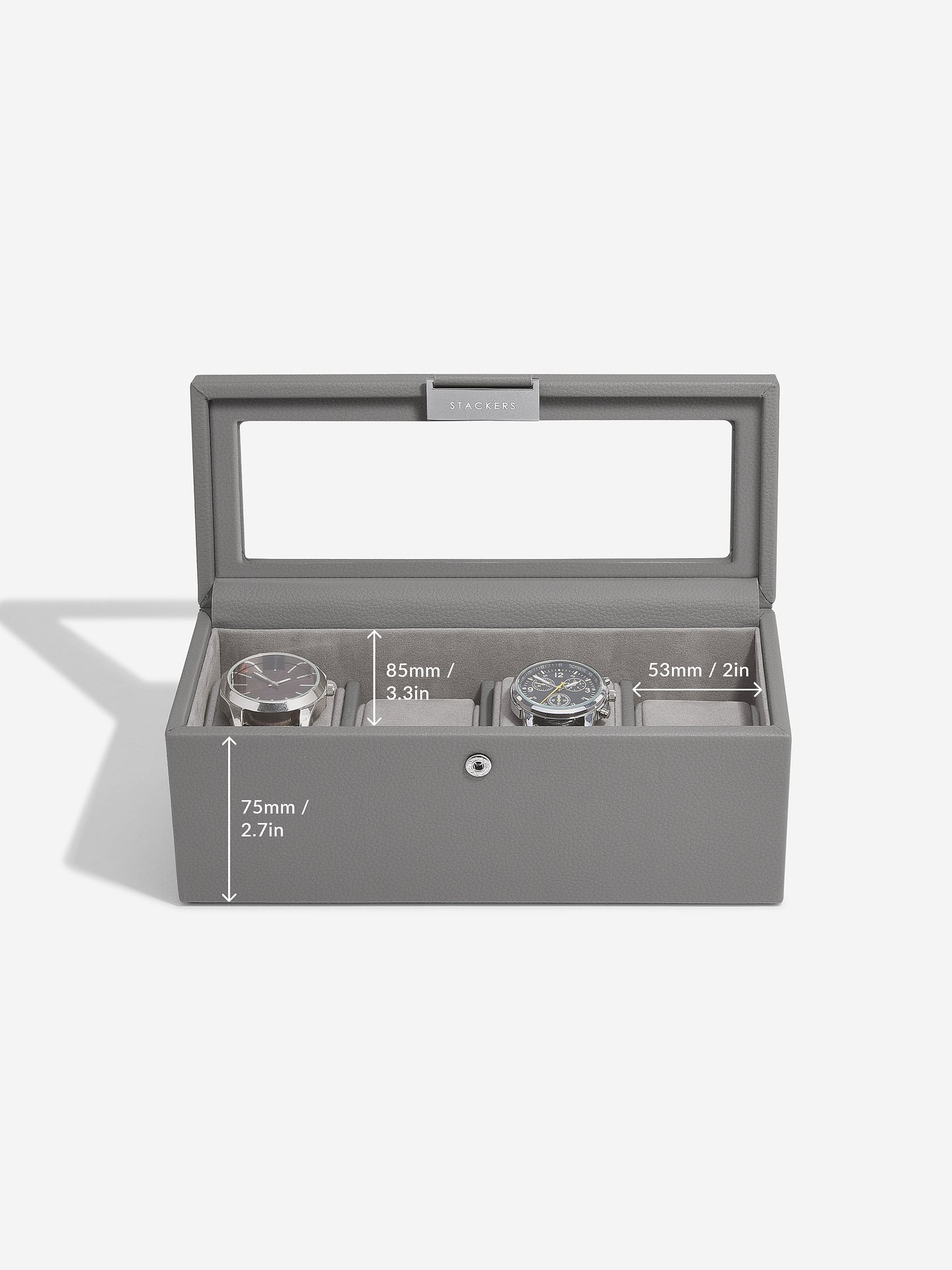 4 Piece Watch Box Slate Grey