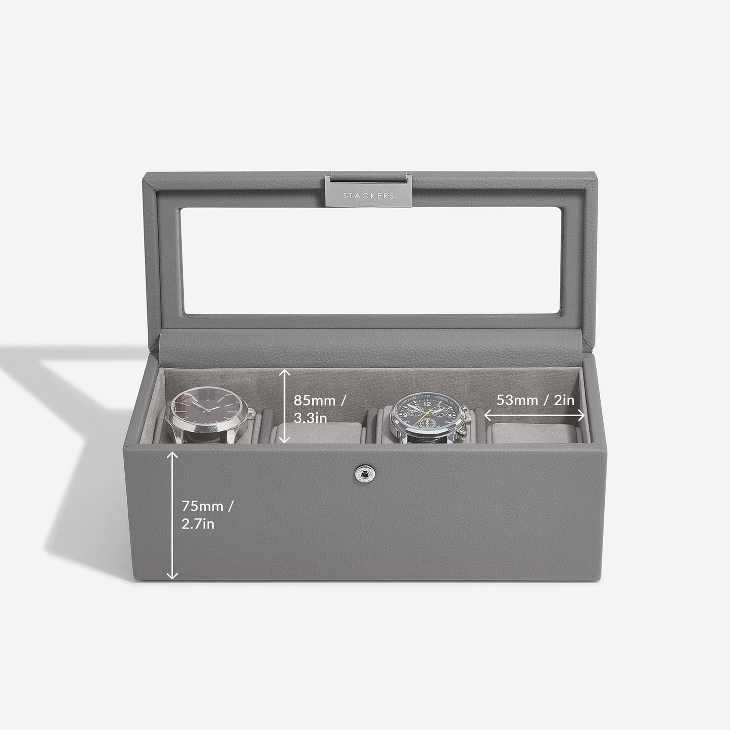 4 Piece Watch Box Slate Grey