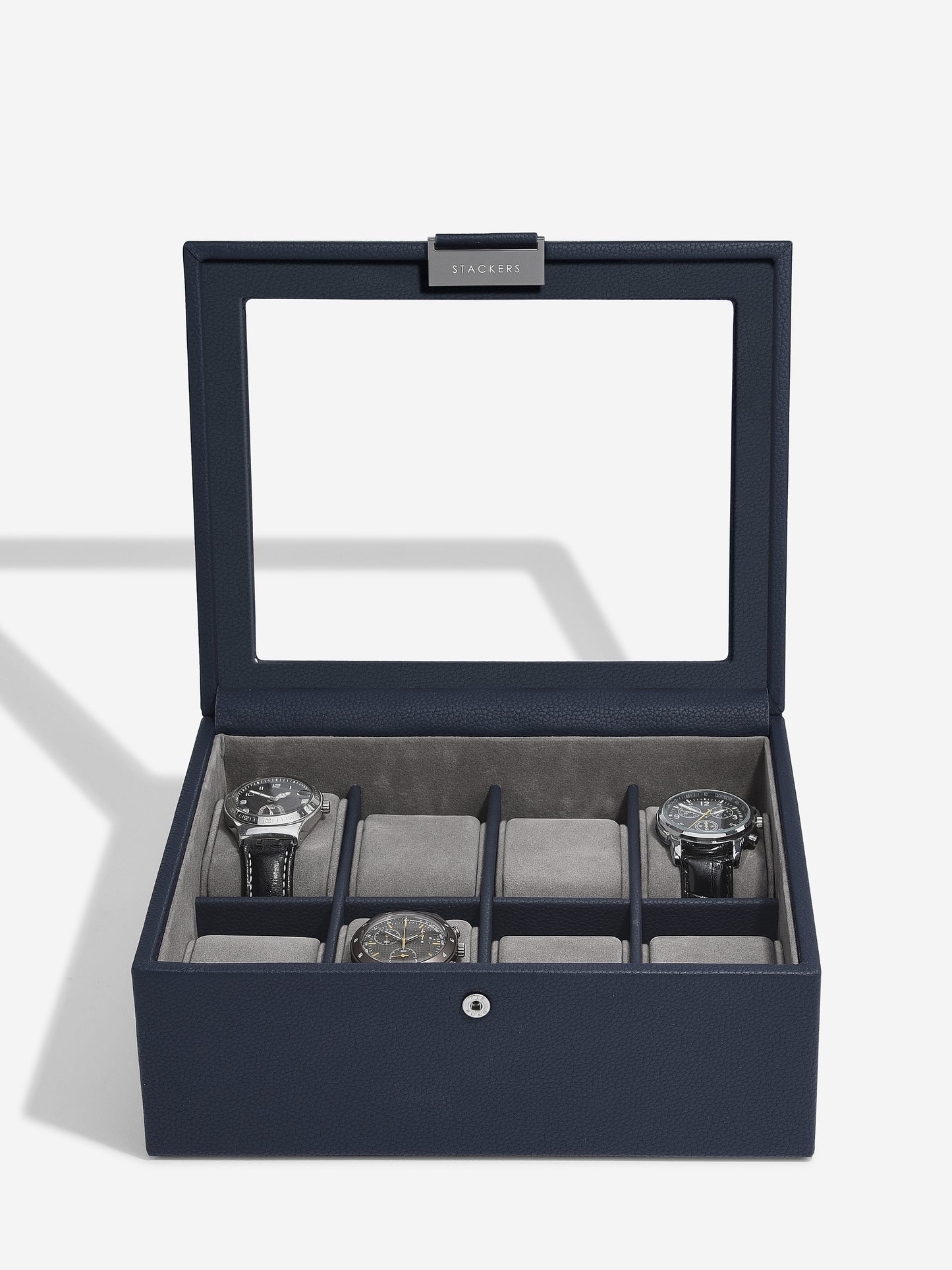 4 Piece Watch Box Navy Blue