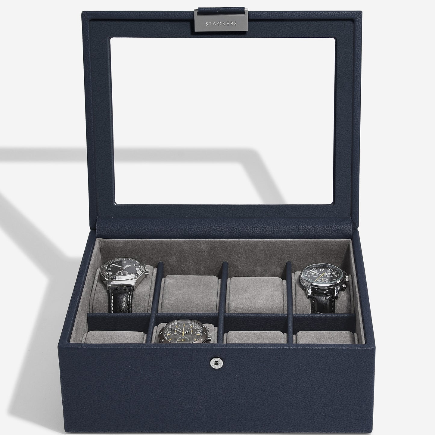 4 Piece Watch Box Navy Blue